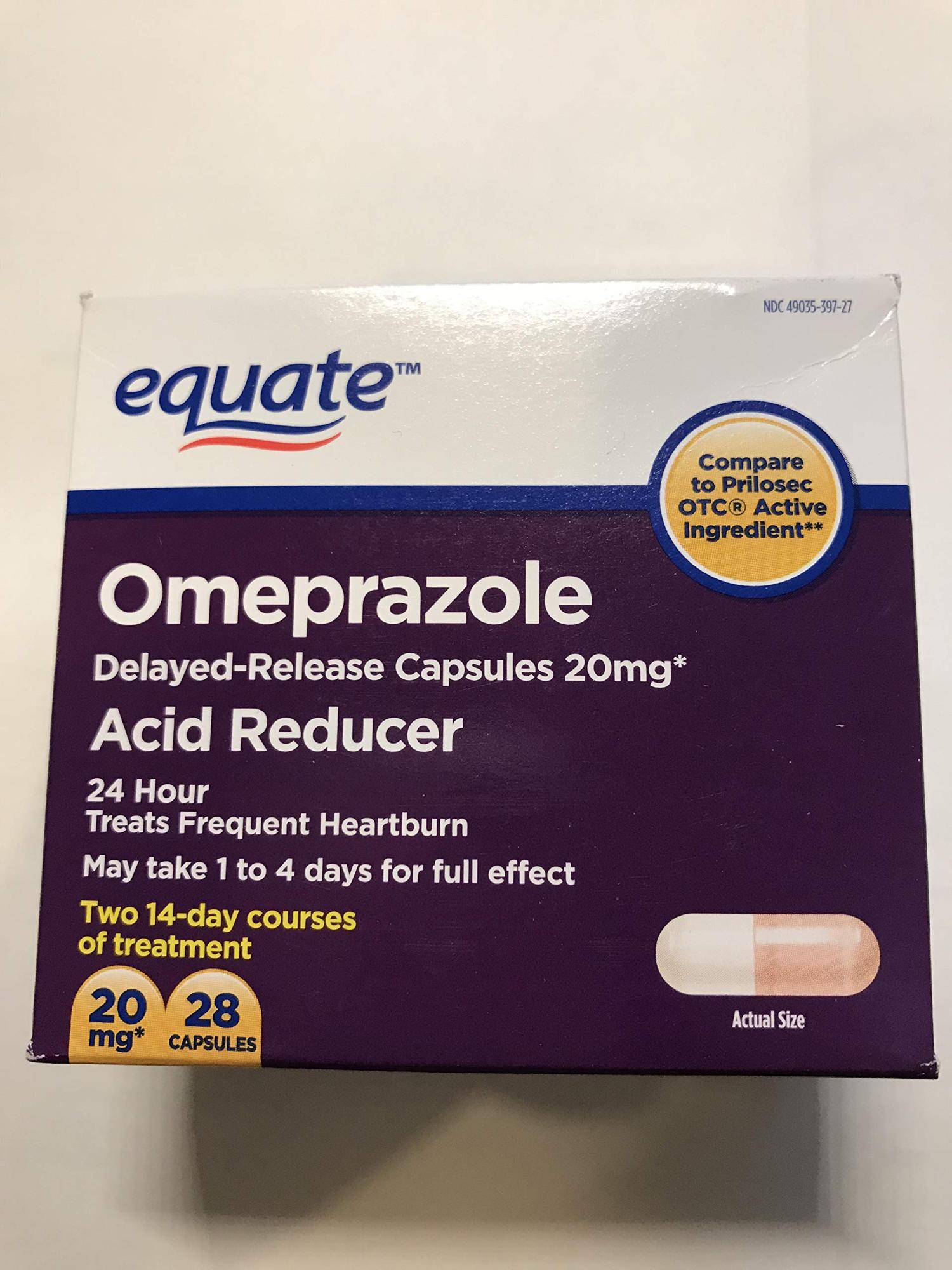 Equate Acid Reducer Omeprazole Magnesium 20.6 mg 28Count