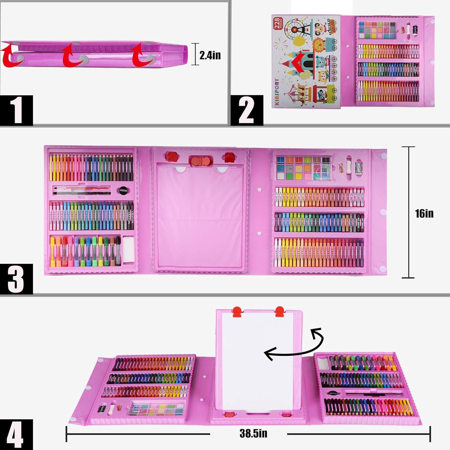 Pink Art Artist Set For Beginners-sketching & Drawing : Target