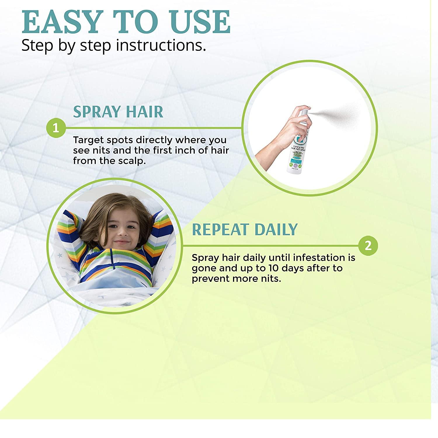 Lice Treatment Hair Spray NonToxic Formula to Kill Lice & Nits Safely