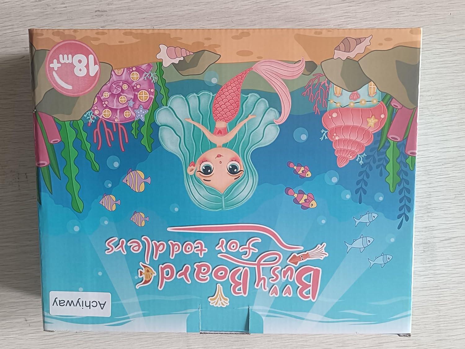 Achiyway Busy Board Montessori 8 Pages Rose - Jeux Éducatifs Enfant 1-4 Ans Avec Puzzle Flamant
