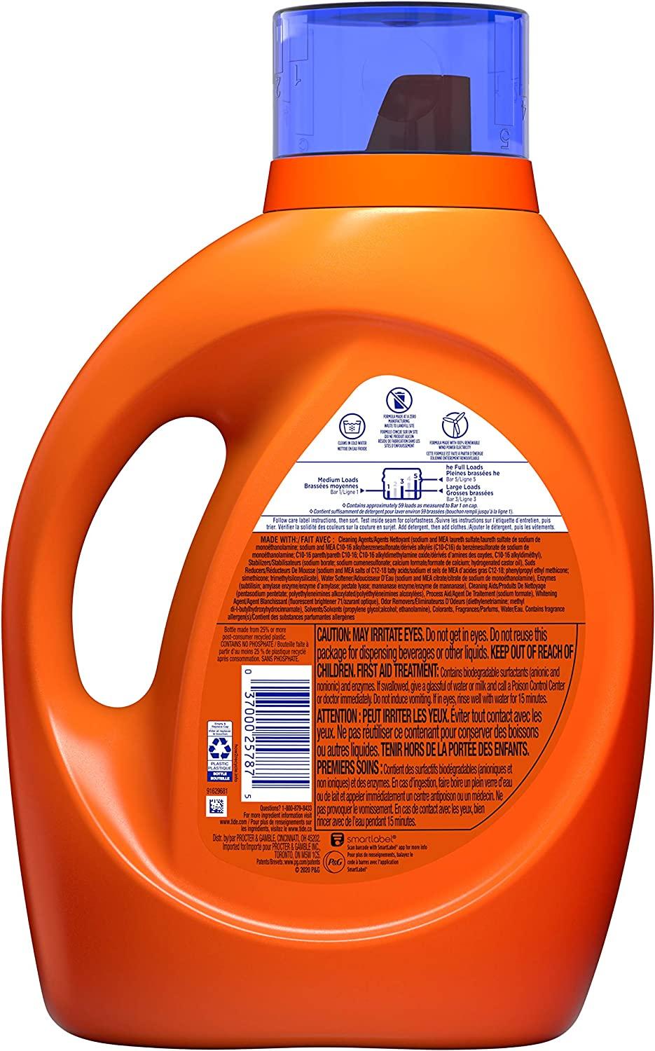 Tide Hygienic Clean Heavy Duty Laundry Detergent Original Scent 92 fl