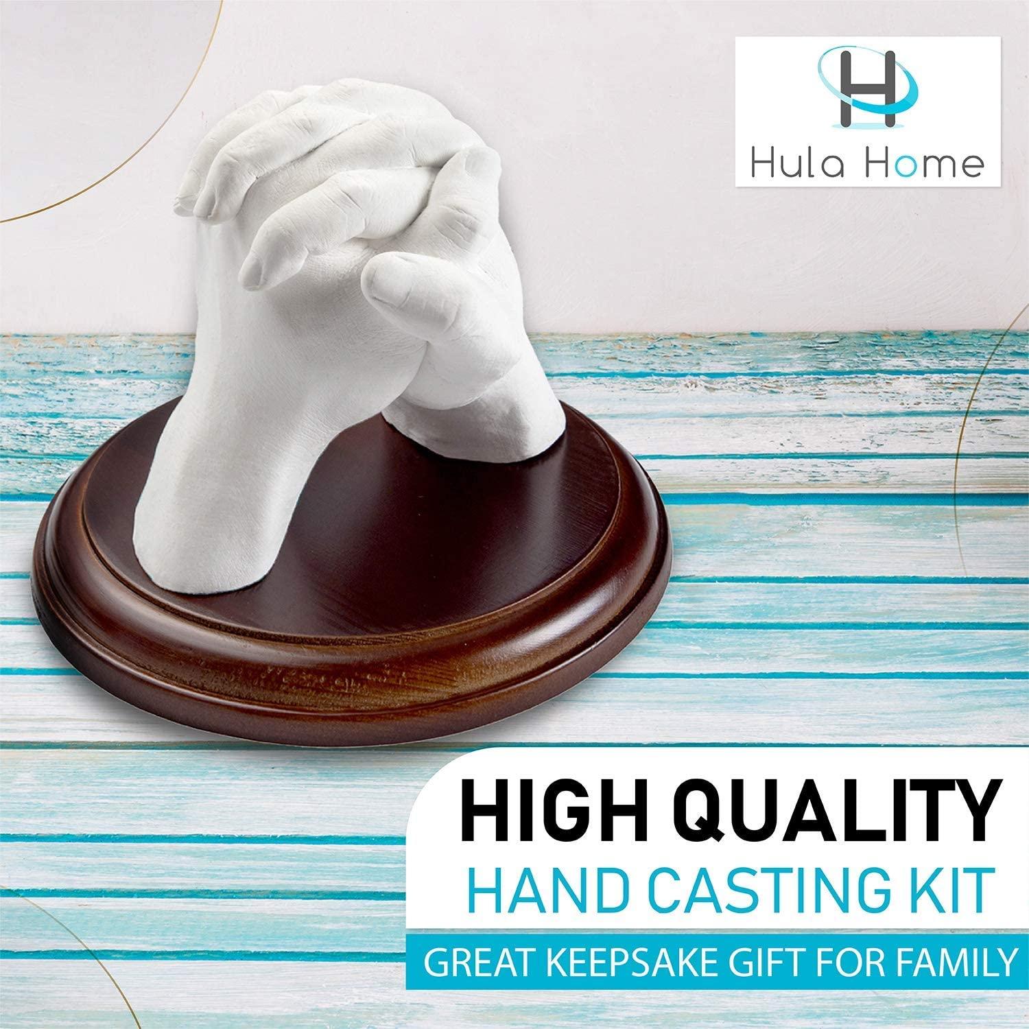 Hand Casting Kit for Couples or Family, Mounting Plaque Included