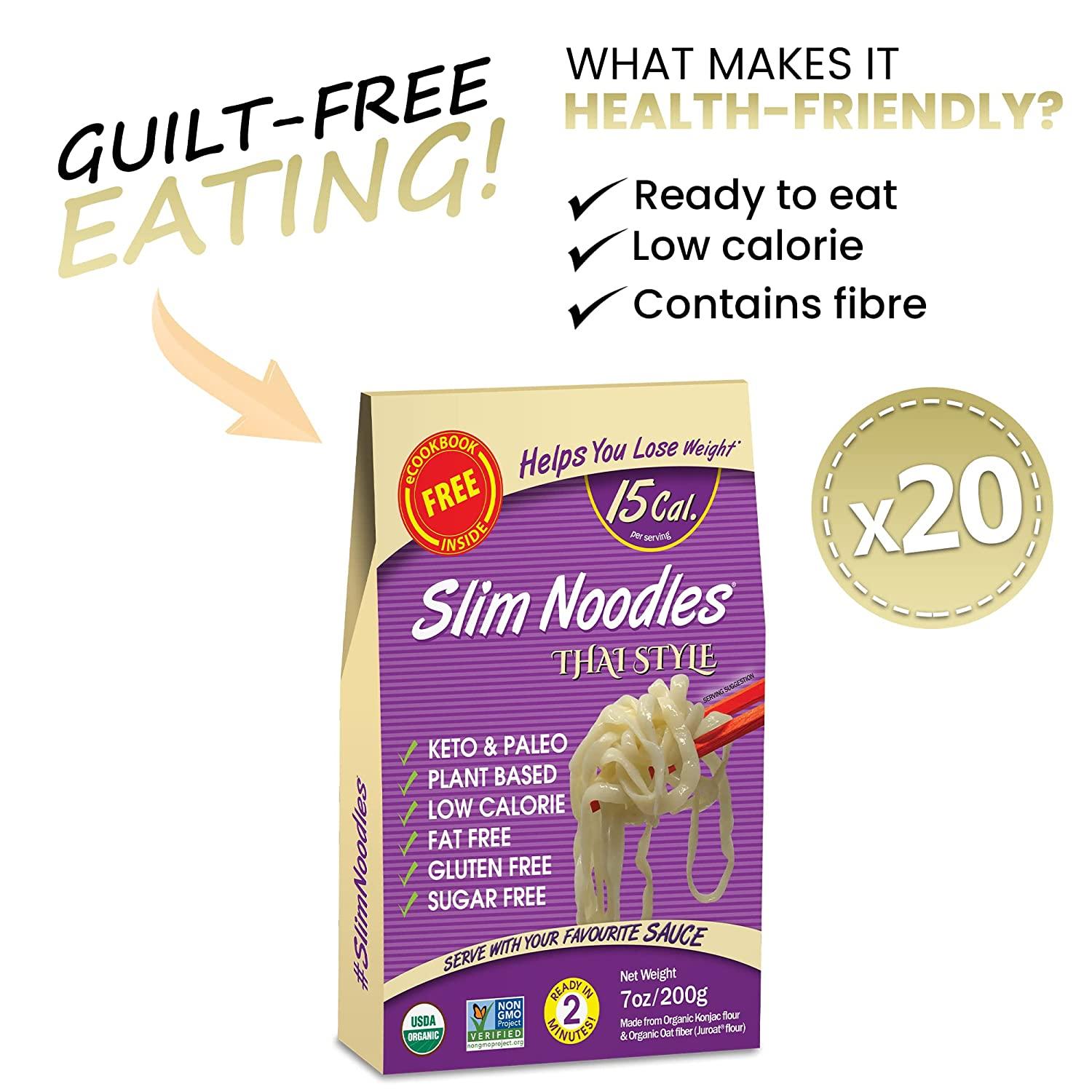 Keto Organic Thai Style Noodles Zero Carb, Sugar & Gluten Free