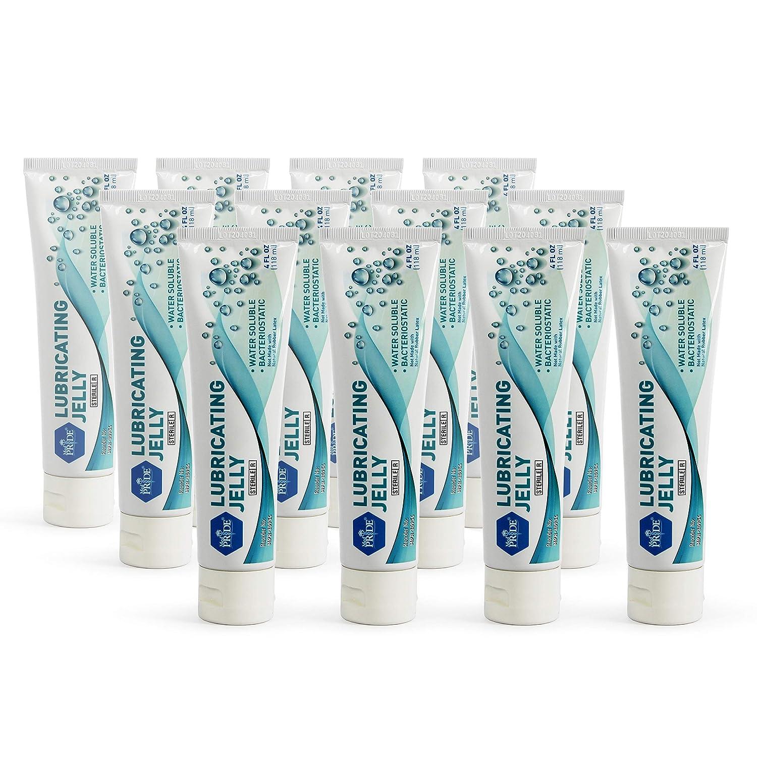 Med Pride Lubricating Jelly Tubes 4fl Oz Box of 12 Water Soluble