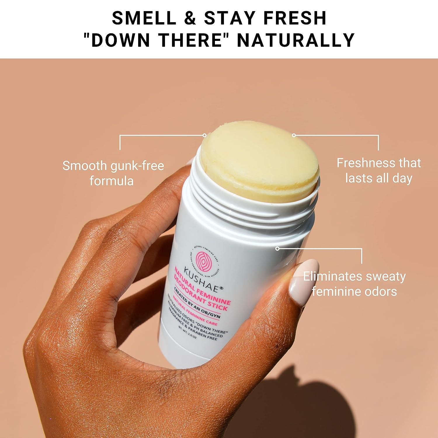 Kushae Natural Feminine Deodorant Stick OdorFighting Protection for