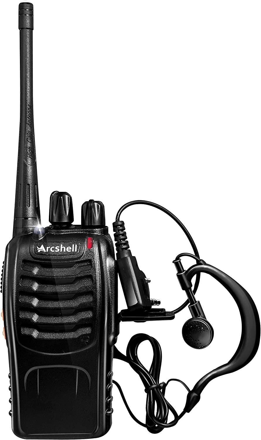 Arcshell Rechargeable Long Range TwoWay Radios with Earpiece 6 Pack