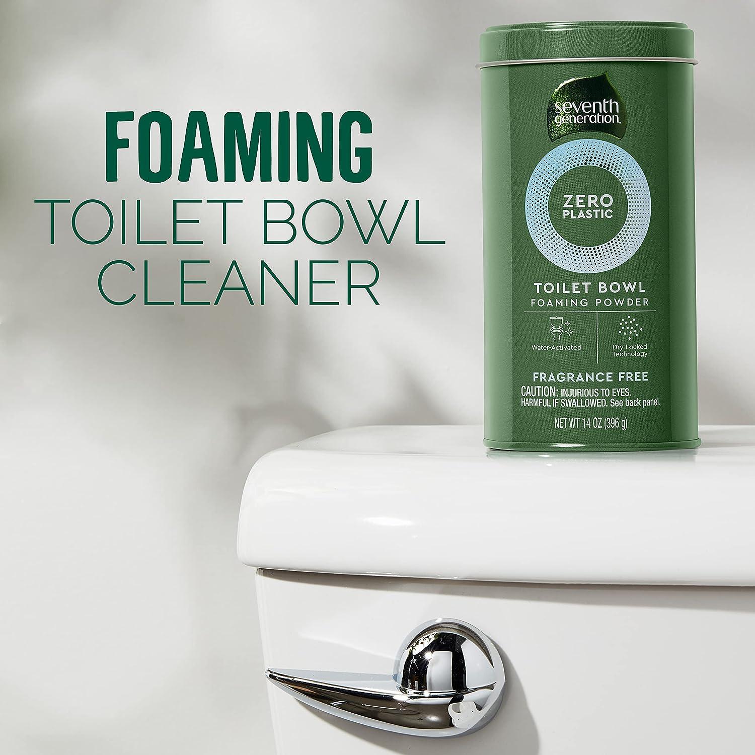 Seventh Generation Zero Plastic Toilet Bowl Cleaner Foaming Powder