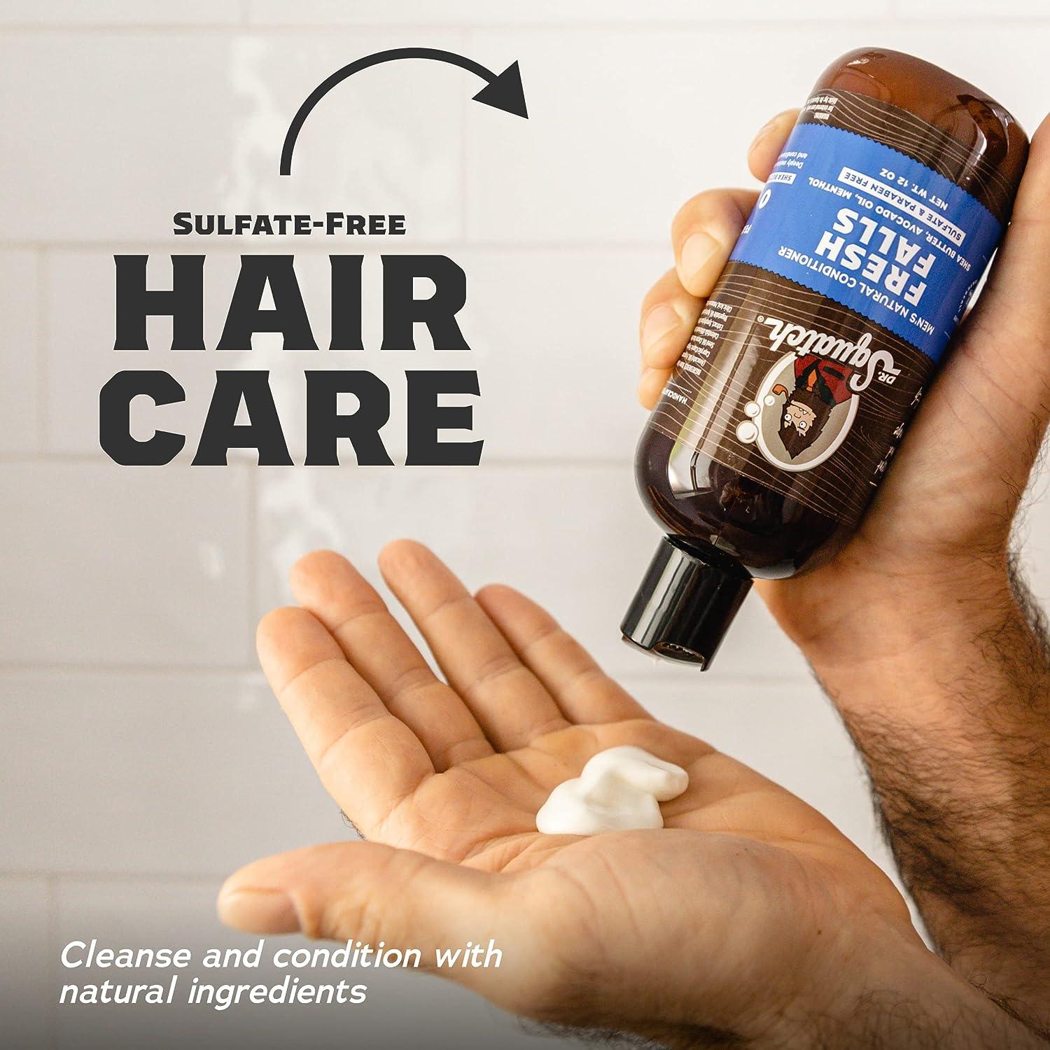 Dr. Squatch Men's Natural Shampoo for All Hair Types, Fresh Falls, 8 oz 