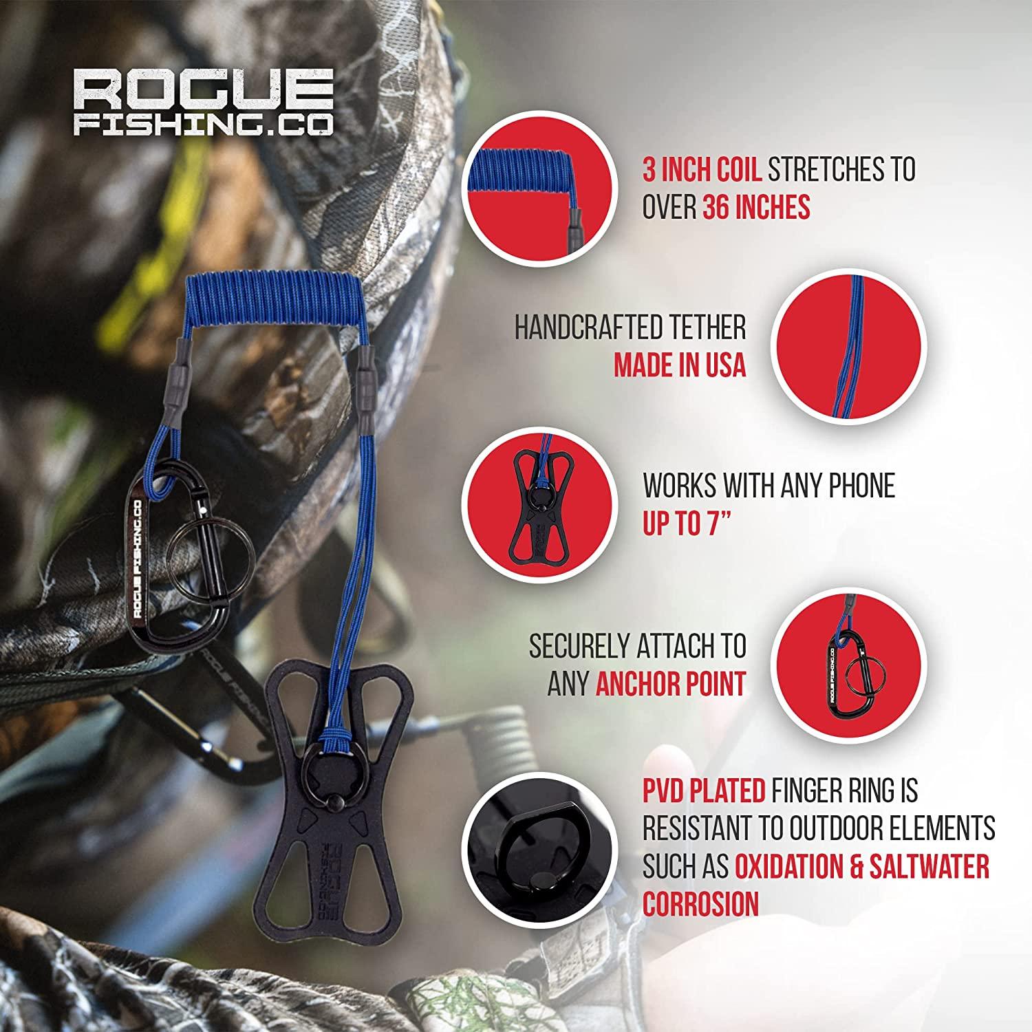  Rogue Fishing Co. The Protector Phone Tether, Use As Cell Phone  Lanyard or Hiking/Boating/Kayak Tether