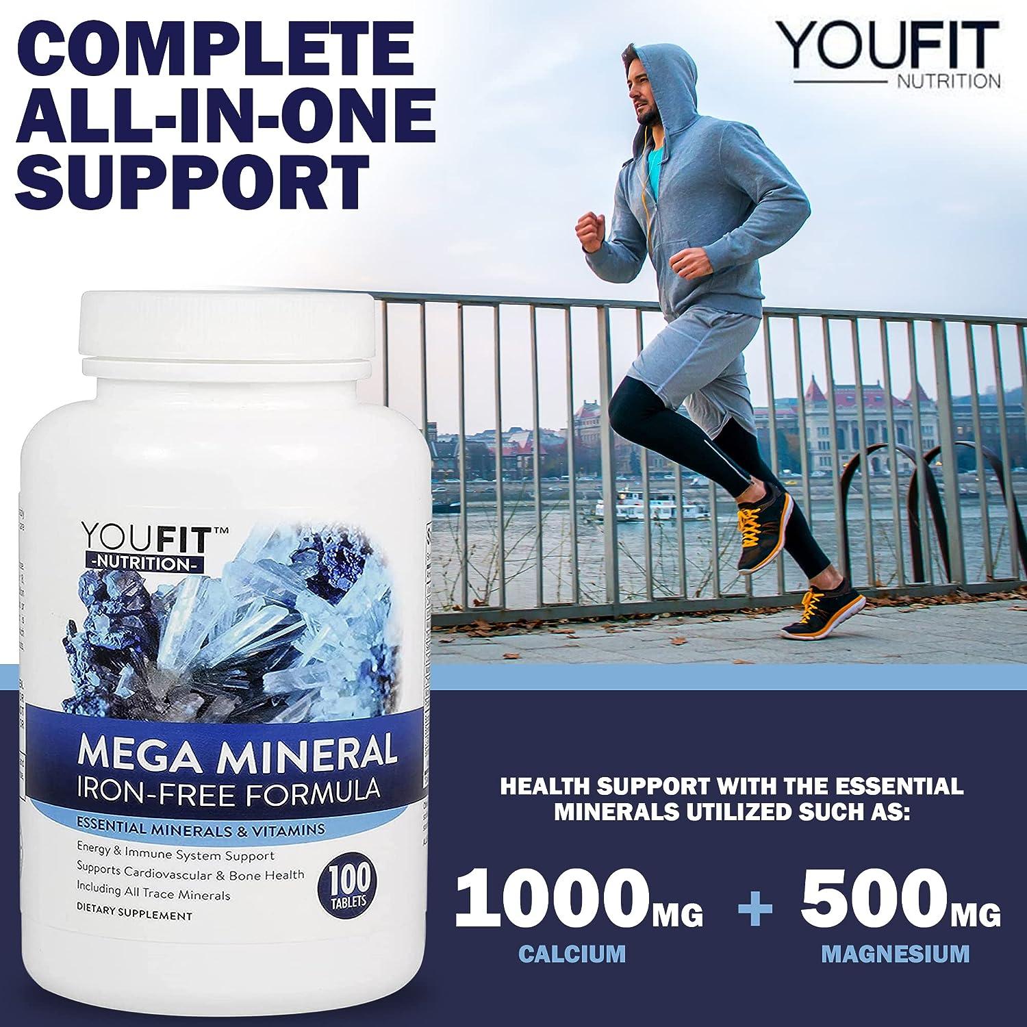 Youfit Nutrition Mega Minerals Supplement 72 Trace Minerals Immune