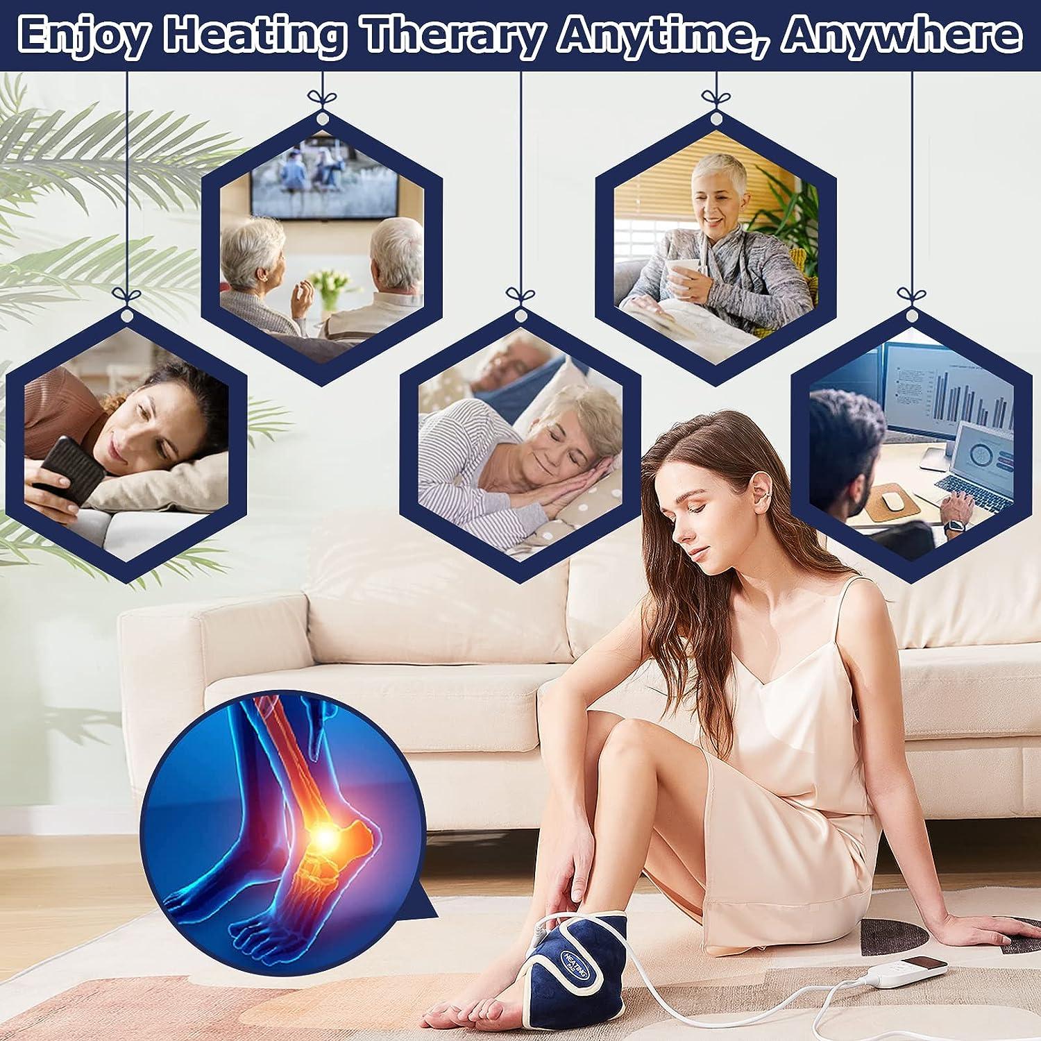 CAMECO 1 PACK Heated Foot Ankle Wrap for Achilles Tendinitis & Plantar