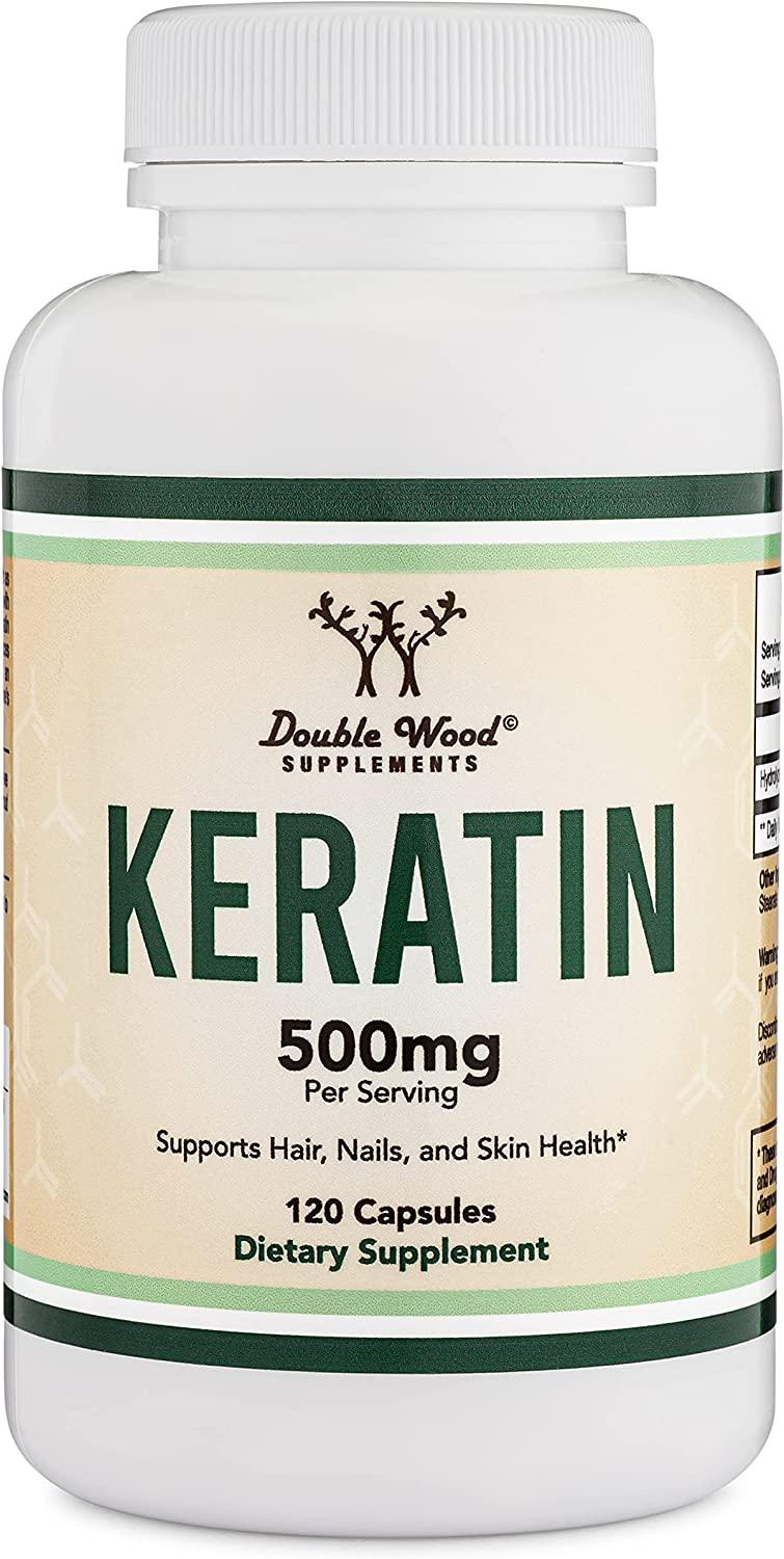 Keratin Hair Growth Vitamin (500mg per Serving, 120 Pills) Keratin Hair  Treatment for Men and Women (Vital Protein for Hair, Skin, and Nails) by  Double Wood Supplements