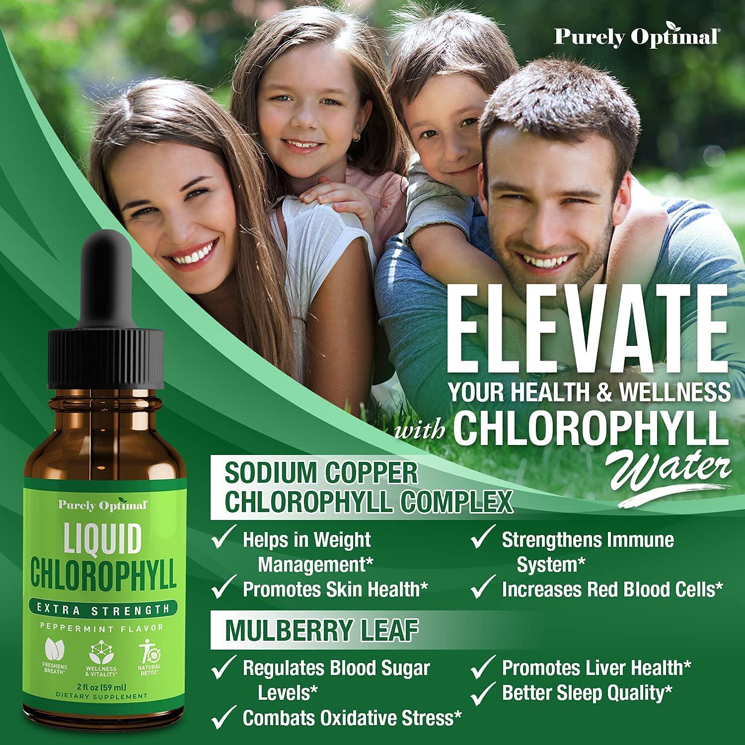Premium Chlorophyll Liquid Drops 100 Natural & Gluten Free Liquid