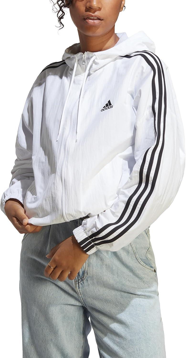 Buy adidas Female Adult Essentials 3-Stripes Woven Windbreaker