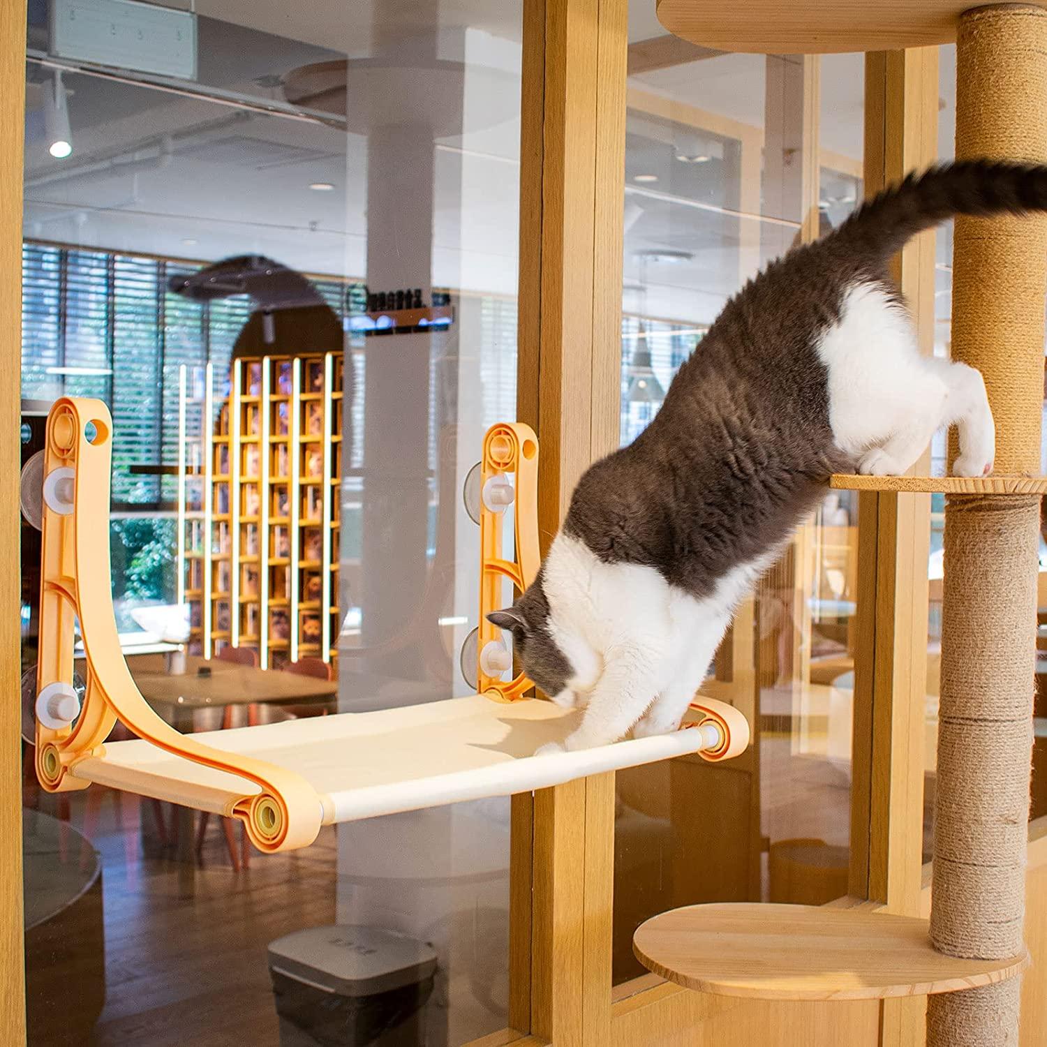 Cat Window Perch, Cat Hammocks for Indoor Cats, You Can Turn Knobs to