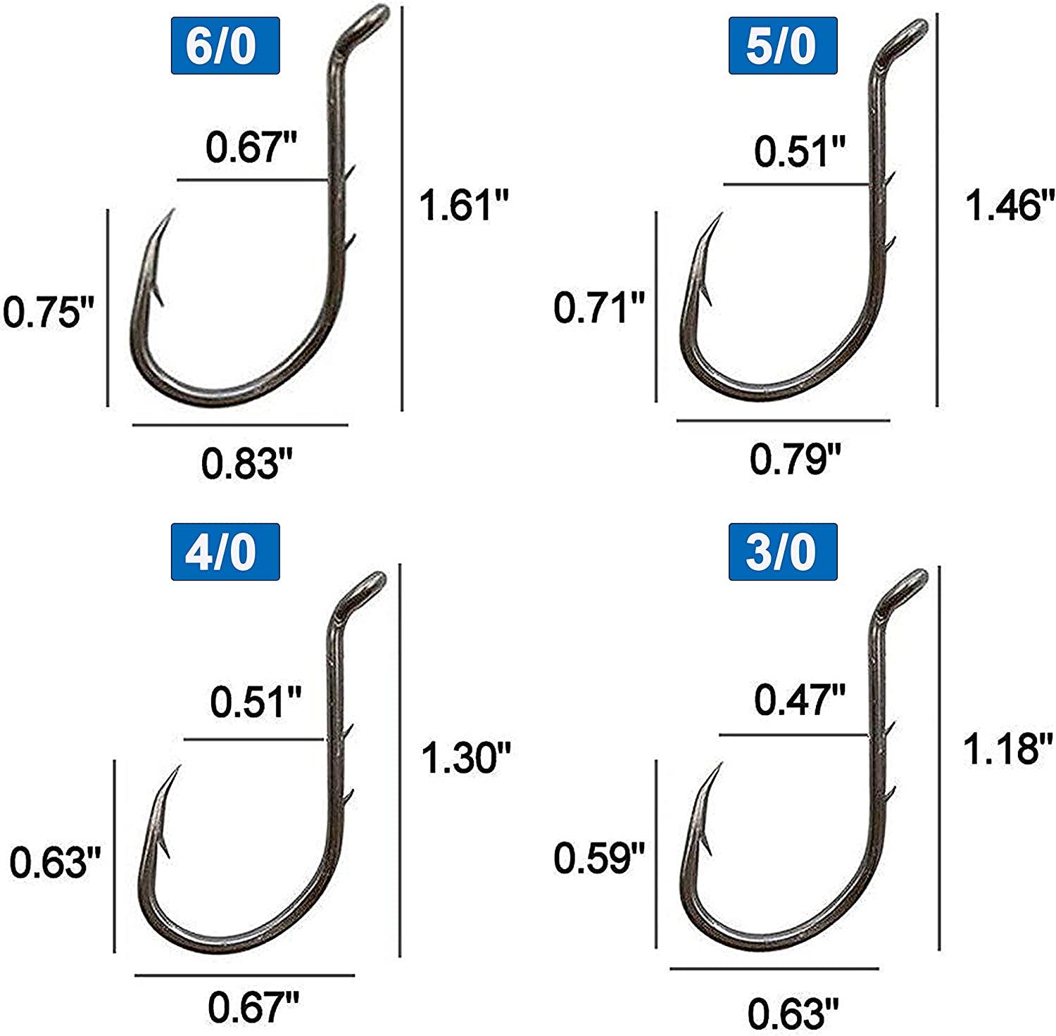 20Pcs 6# 0.75 Treble Fish Hooks Carbon Steel Sharp Bend Hook w