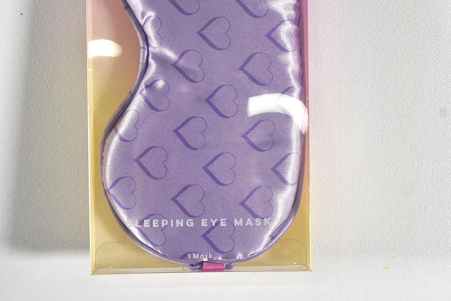Stoney Clover Lane Sleeping Eye Mask Light Purple Hearts