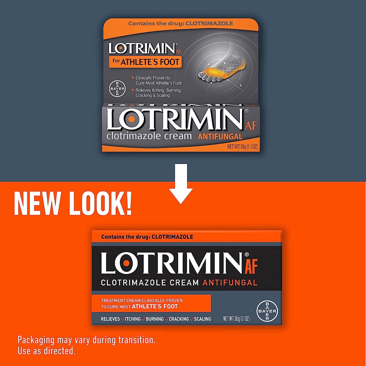 Lotrimin AF Cream 1 Antifungal Treatment for Athlete's Foot, Jock Itch