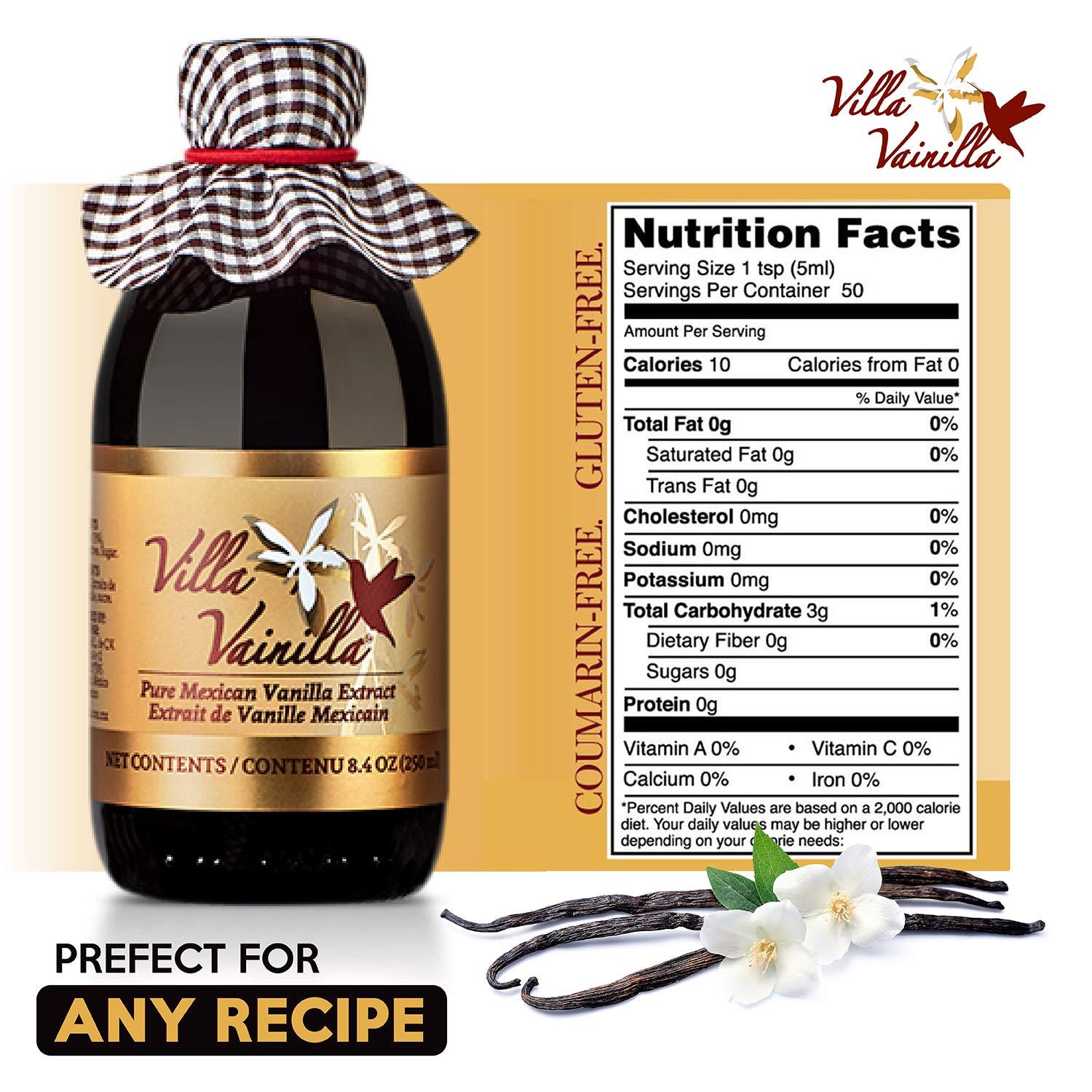 Villa Vainilla Pure Vanilla Extract Premium Concentrated Vanilla Real