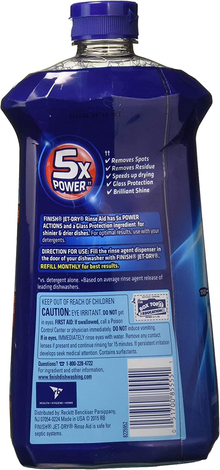 Finish Jet Dry Rinse Aid - Liquid Hardwater Protection - 32 oz