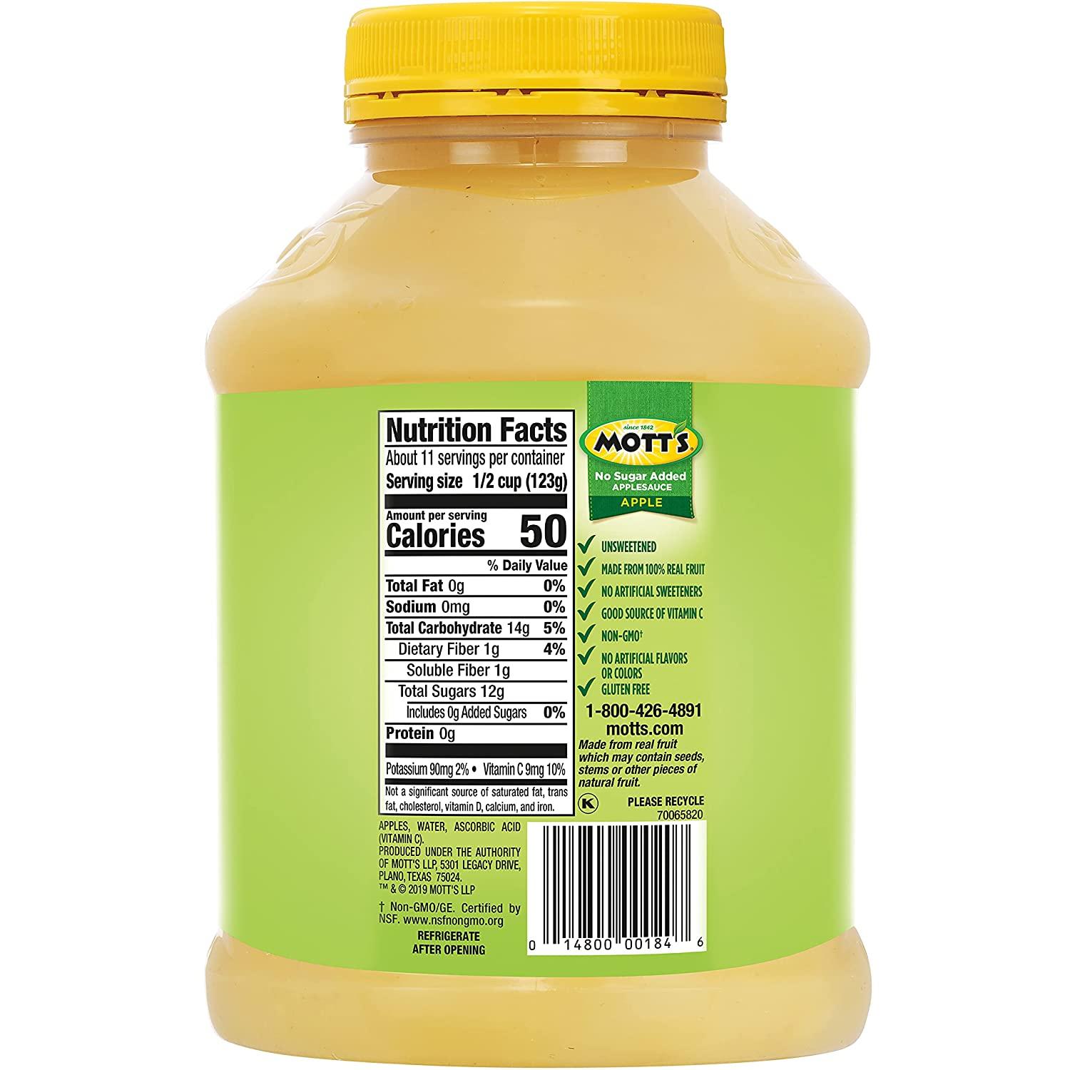 Mott's No Sugar Added Applesauce, 46 Ounce Jar