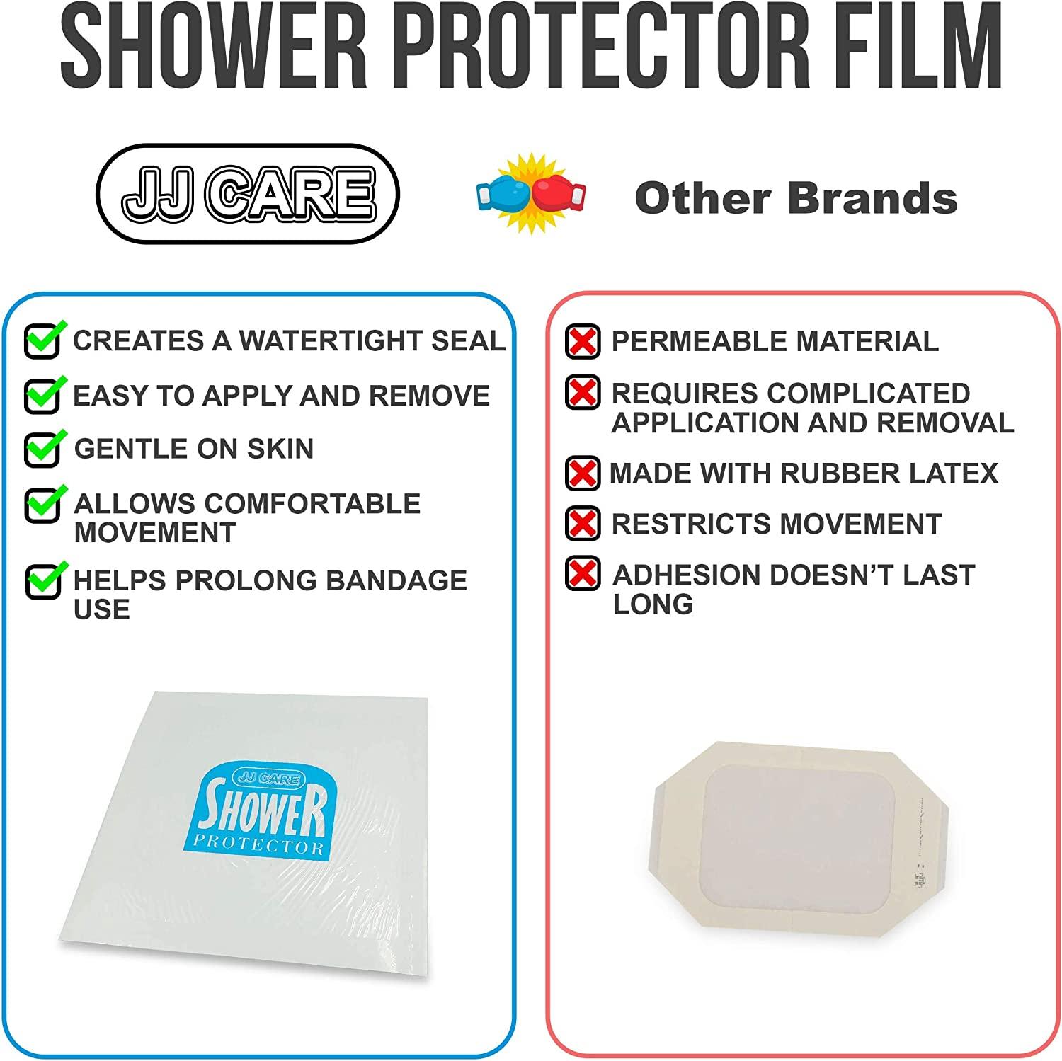 JJ CARE Shower Protector [Pack of 7], 7x7 Dialysis Catheter Shower
