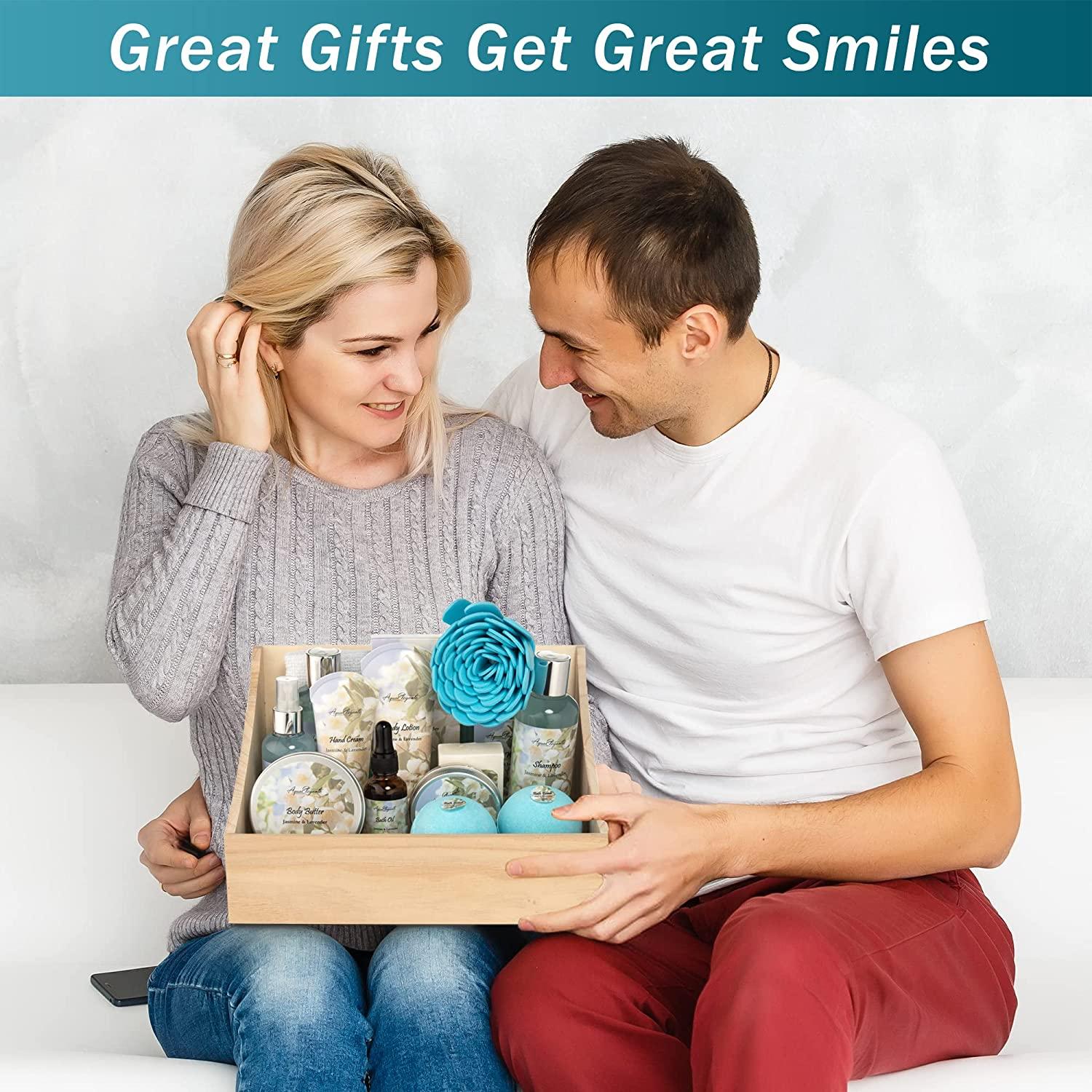 Luxury Bath Spa Gift Set with Jasmine & Lavender 15 Piece Spa Kit for