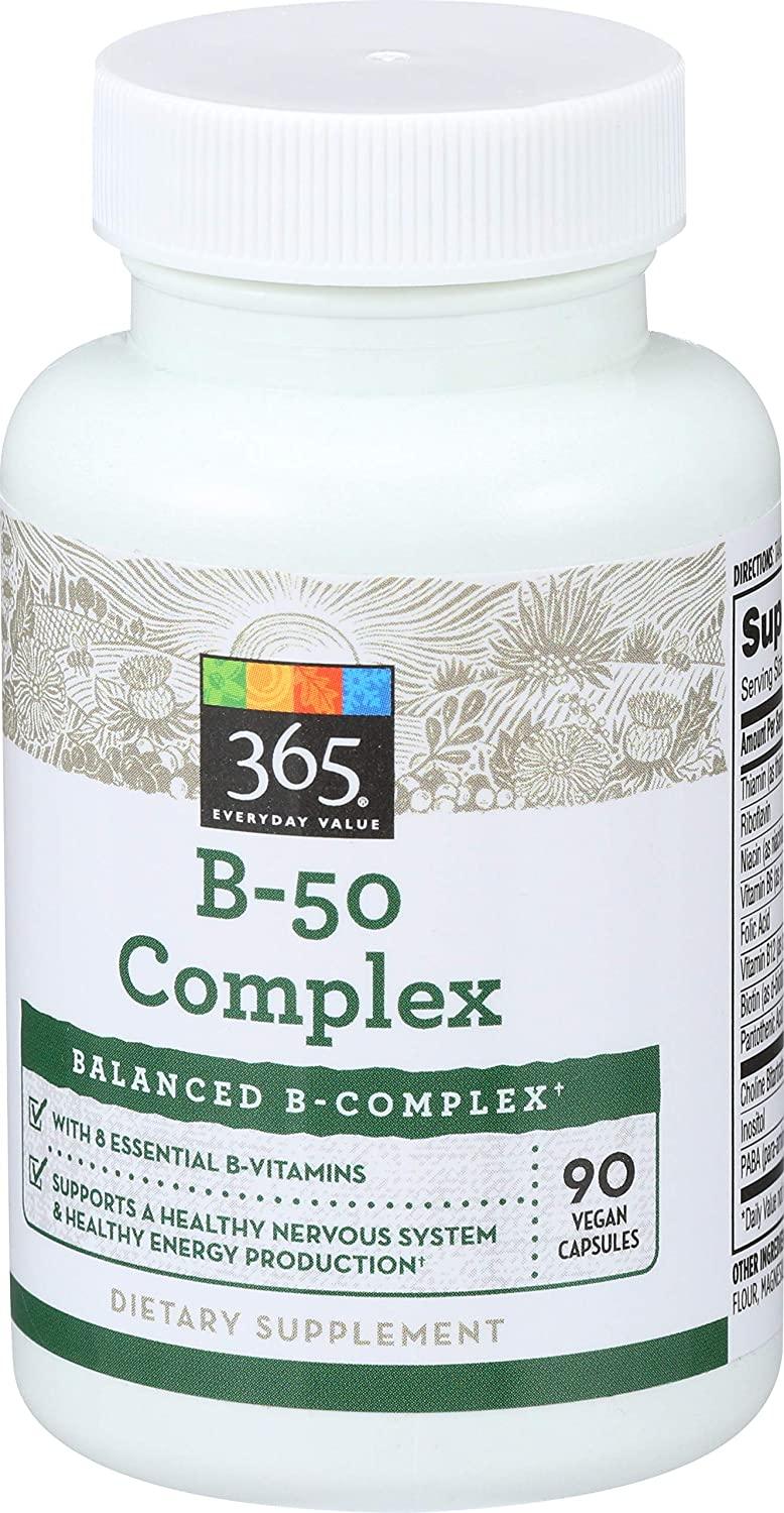 365 by Whole Foods Market, Vitamin B50 Complex, 90 Veg Capsules