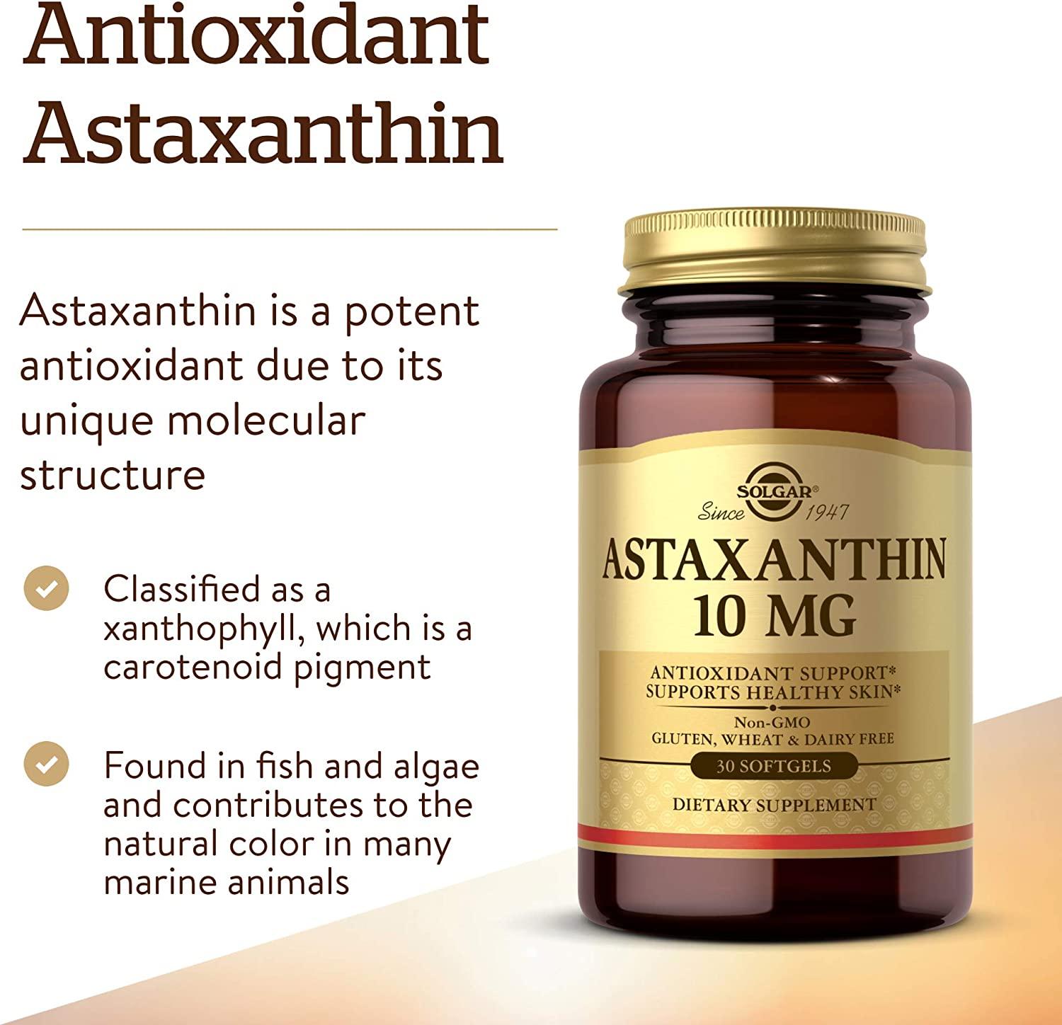 Buy Solgar Astaxanthin 10 mg 30 Softgels for Antioxidant Support