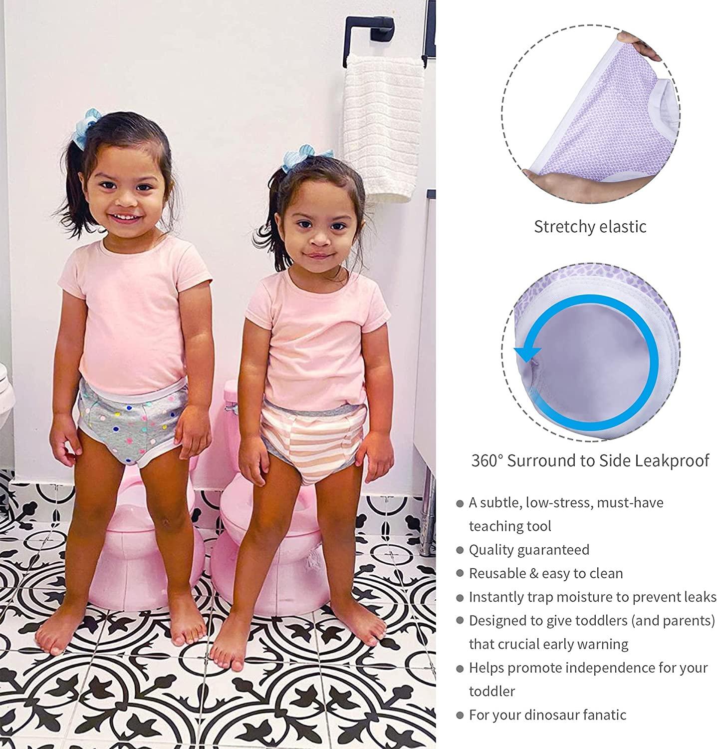 BIG ELEPHANT Baby Girls' Padded Potty Training Pants Underwear Dream Ballet  6 Pack 3T (Pack of 6)