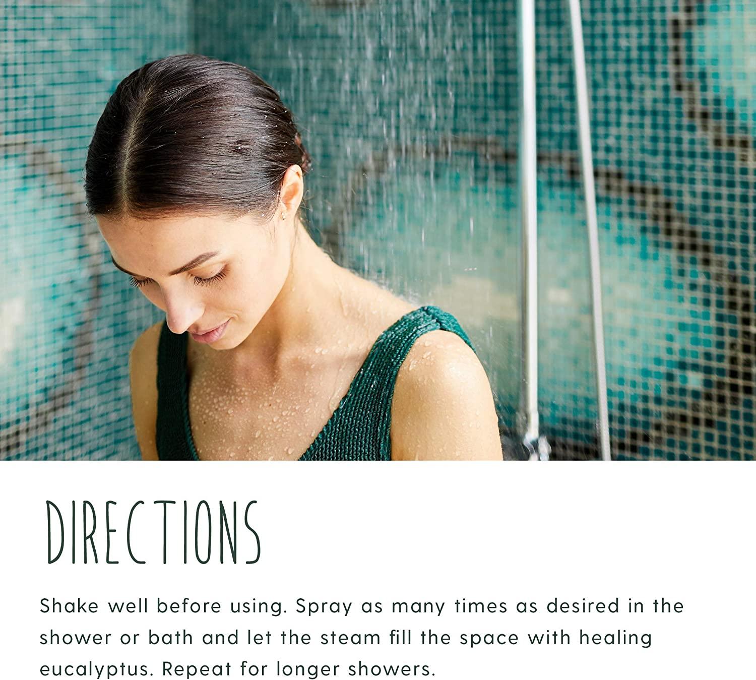Eucalyptus Aromatherapy Shower Spray, Relaxing Aromatherapy Shower Mist