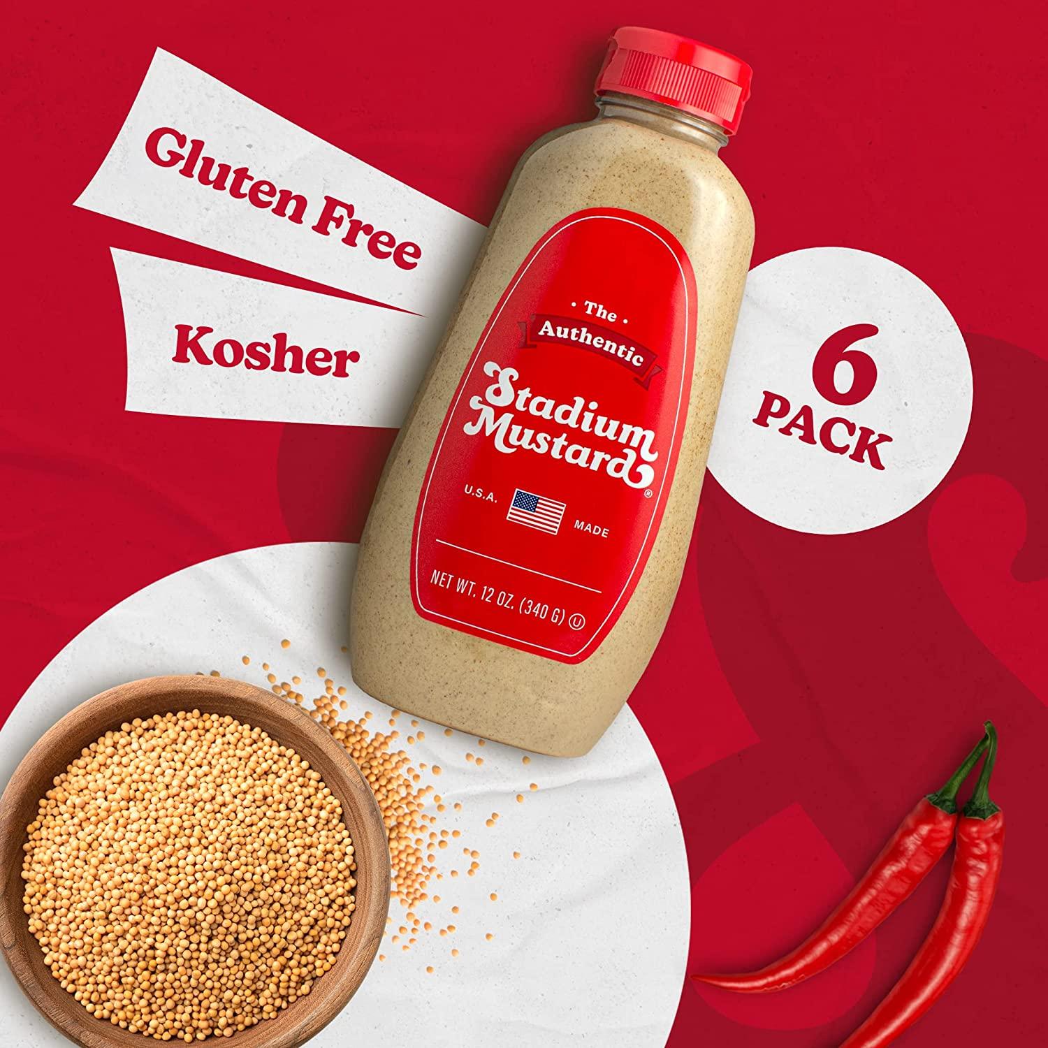 Authentic Stadium Mustard Classic Spicy Brown Condiment from Cleveland