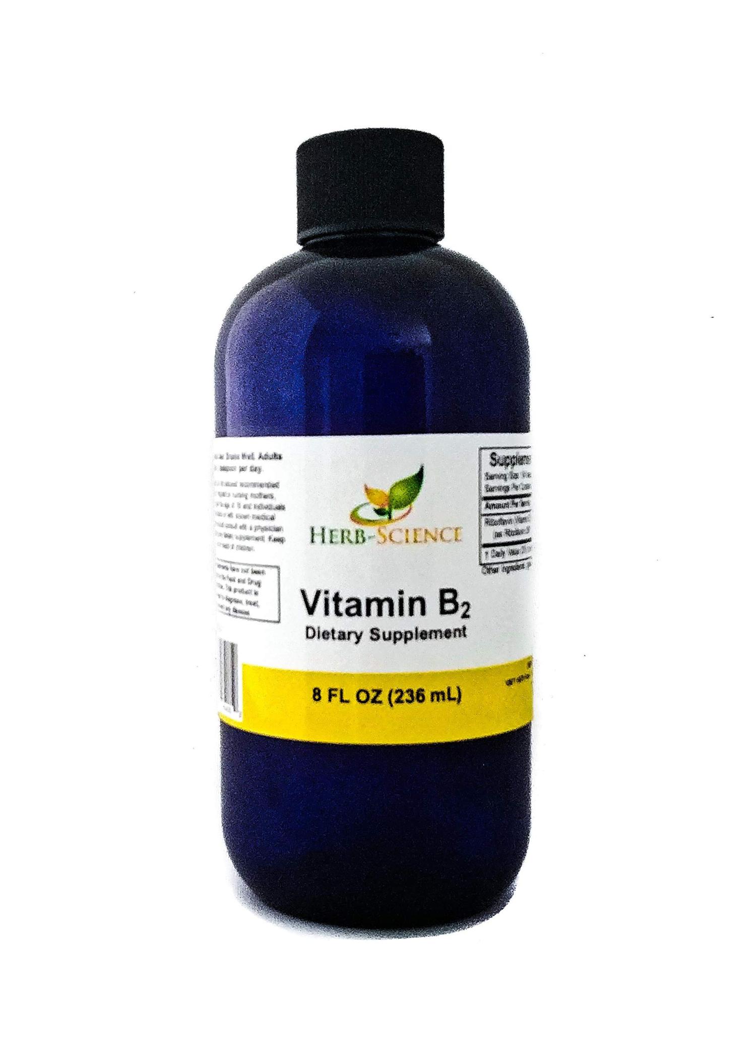 HerbScience Vitamin B2 Liquid Extract Headache Relief & Natural