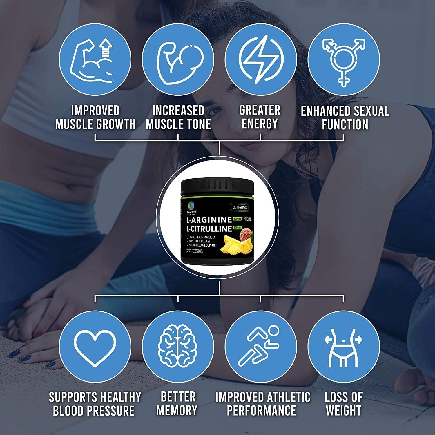 LArginine & LCitrulline Complex 5000mg/2000mg Powder Nitric Oxide