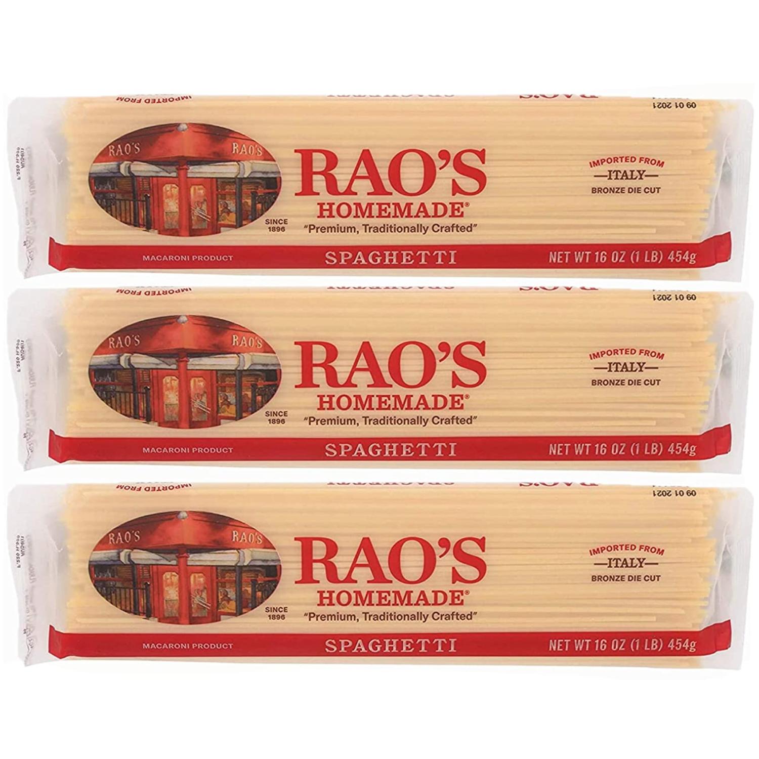 Rao's Pasta Spaghetti 16oz Pack of 3 Authentic Italian Pasta Buy