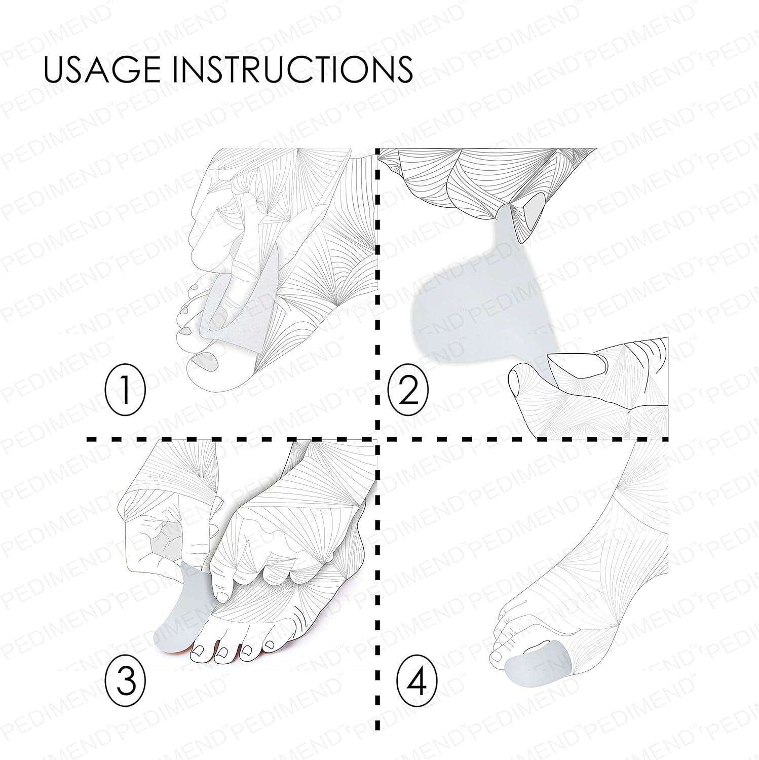 PEDIMEND Soft Silicone Big Toe Caps Missing or Ingrown Toe Nail
