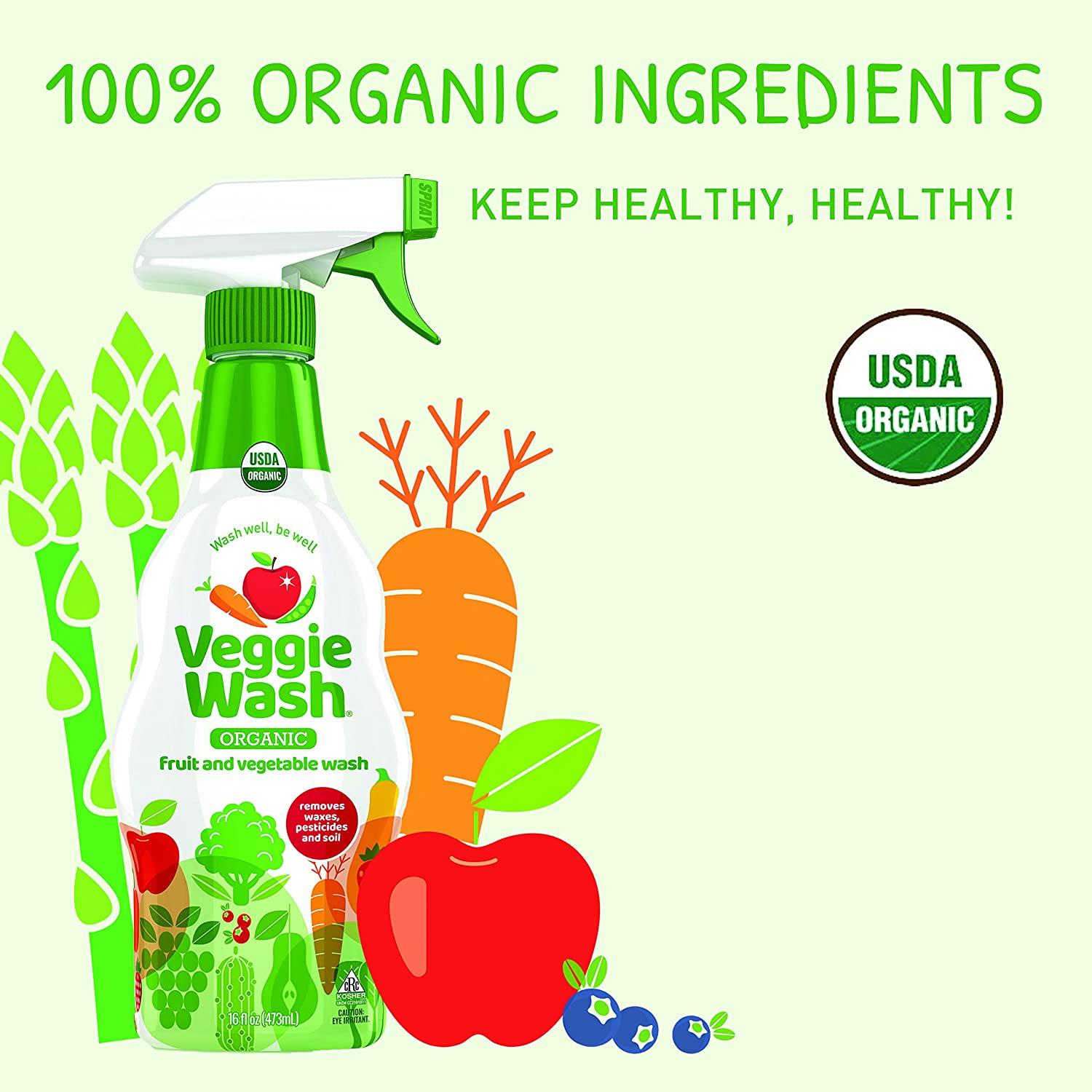 Veggie Wash Organic Fruit and Vegetable Wash, 16oz