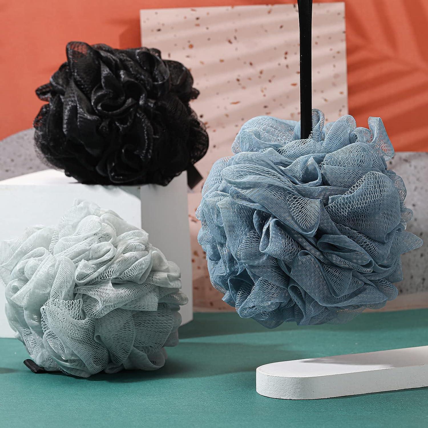 Pack of 20 Exfoliating Shower Loofah Sponges for Men and Women - Black ...