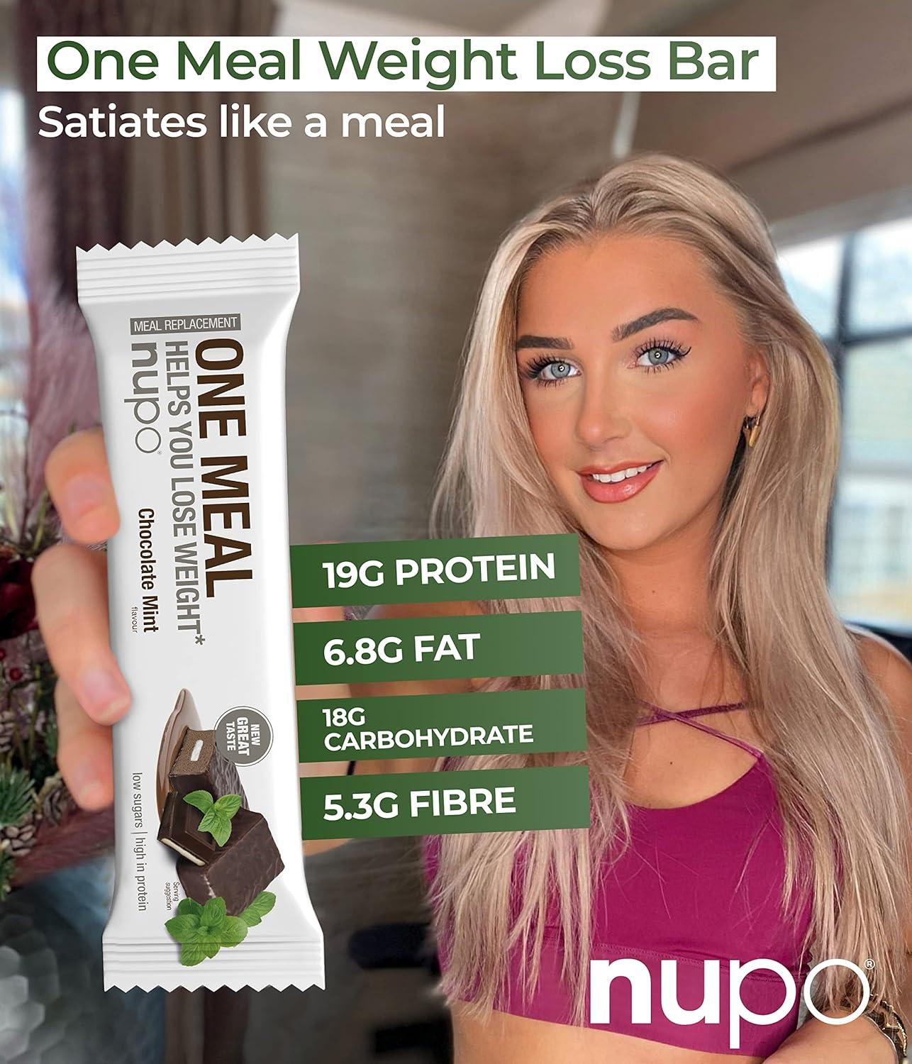 NUPO One Meal Bar Chocolate Mint I Tasty meal replacement bars for a