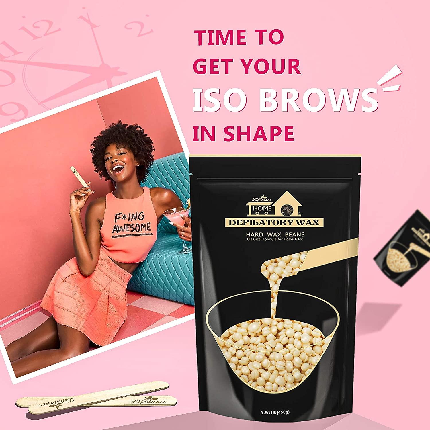 1lb Hard Wax Beans, Lifestance Wax Beads Hair Removal Hard Wax Kit for