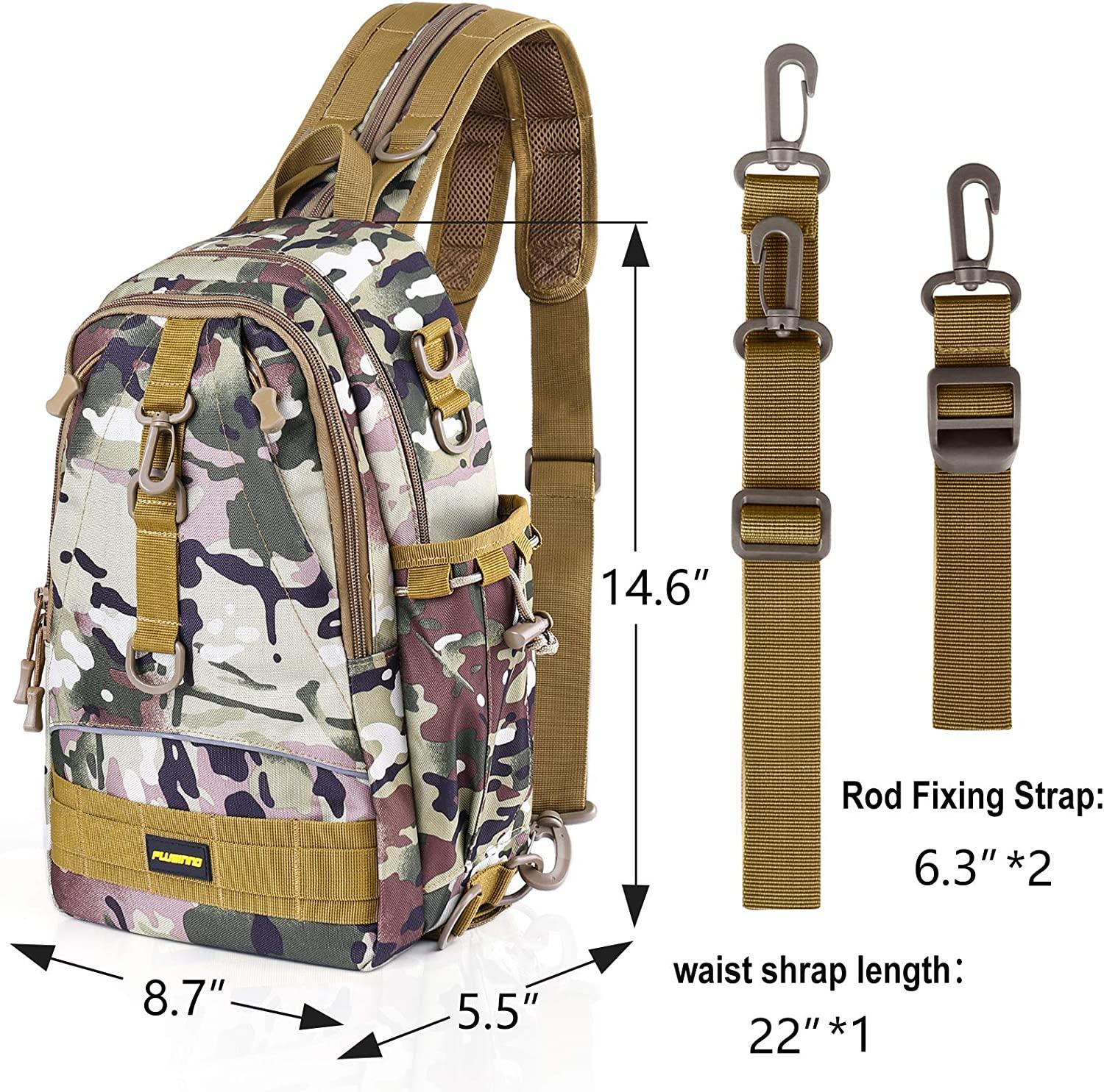 PLUSINNO Fishing Tackle Backpack Storage Bag，Fishing Gear Bag，Water