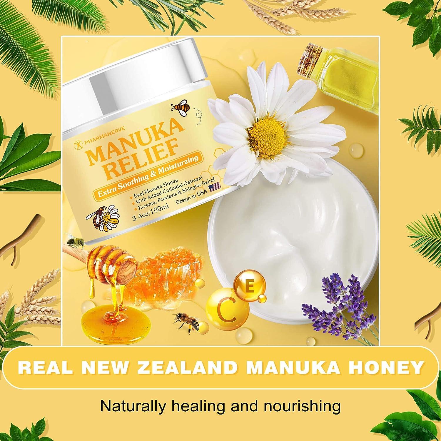 Manuka Honey Eczema Cream Itchy Dry Skin for Relief Colloidal