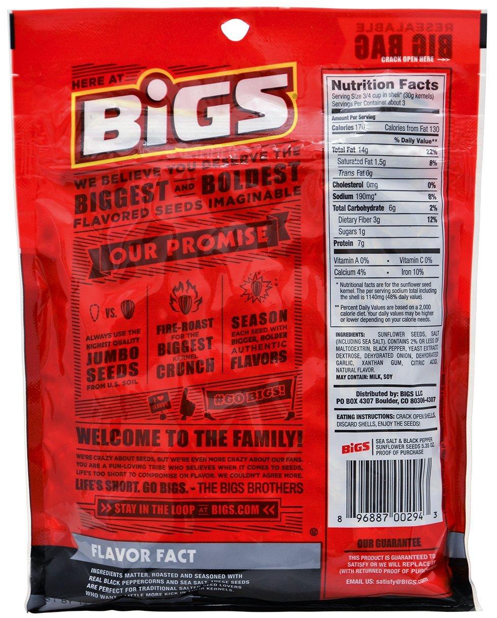 Bigs Sunflower Seed Flavor Variety Pack 9 bags (5.35oz each) with Bonus