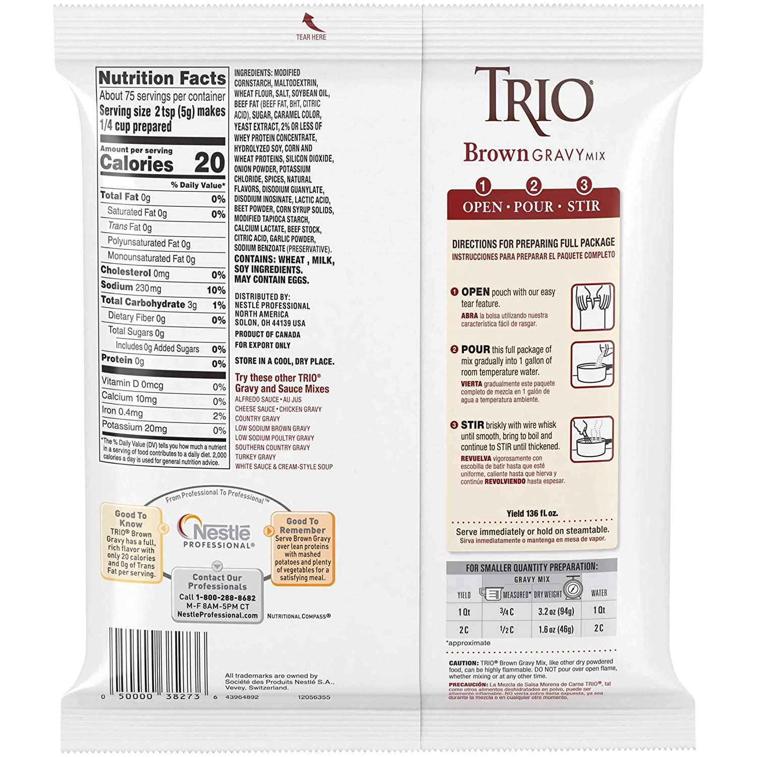 Nestle Trio Brown Gravy Mix, 13.37 Ounce 8 per case.