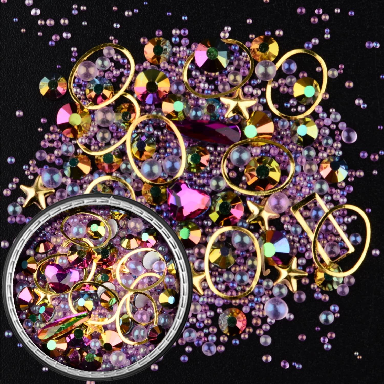 3D Nail Art Rhinestones in Wheel Glass Crystals Gems Beads Charms Glitter  Decors