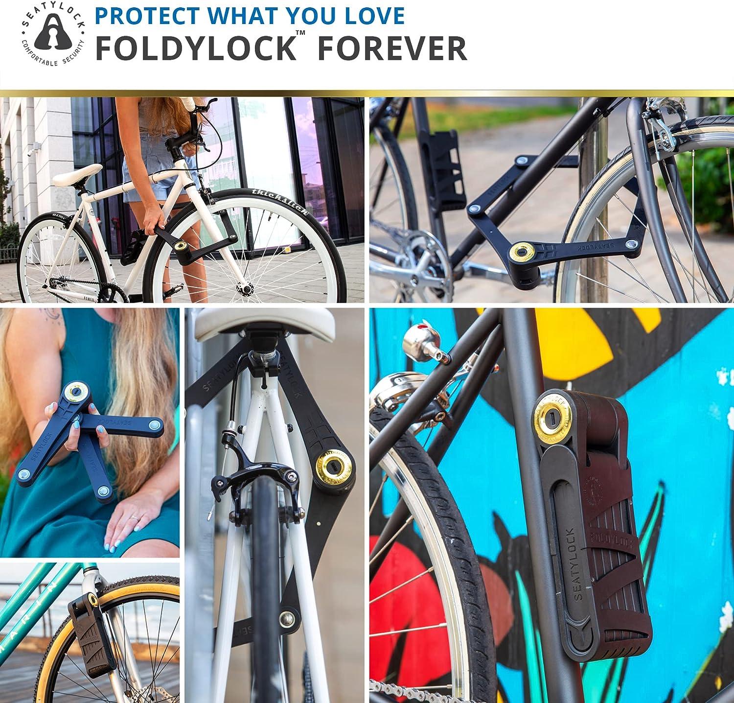 Electric Bike Bike Lock Set Triple Protection Via Velo 2022 New Heavy-Duty  Hard Steel | 33.5”Folding Lock | 11 Bicycle U Lock | 6FT Cable | for