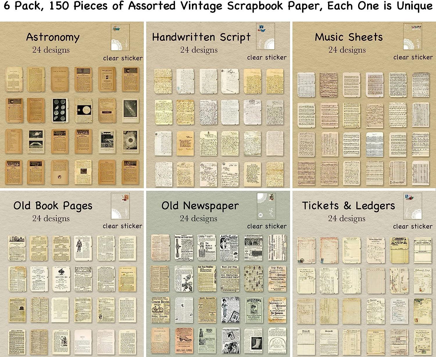 Scrapbook Paper Journaling Supplies, Vintage Scrapbooking Supplies For  Journal Scrap Book Decoupage