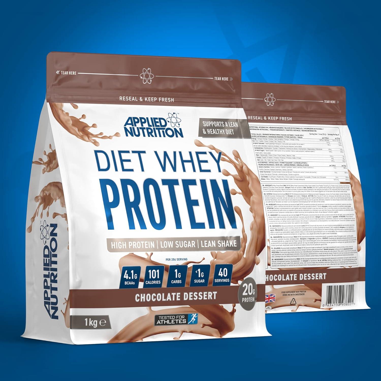 Applied Nutrition Diet Whey Protein Powder - High Protein, Low Carb & Sugar, With CLA & L-Carnitine (Vanilla, 450g) Applied Nutrition Diet Whey Protein Powder - High Protein, Low Carb & Sugar, With CLA & L-Carnitine (Vanilla, 450g)