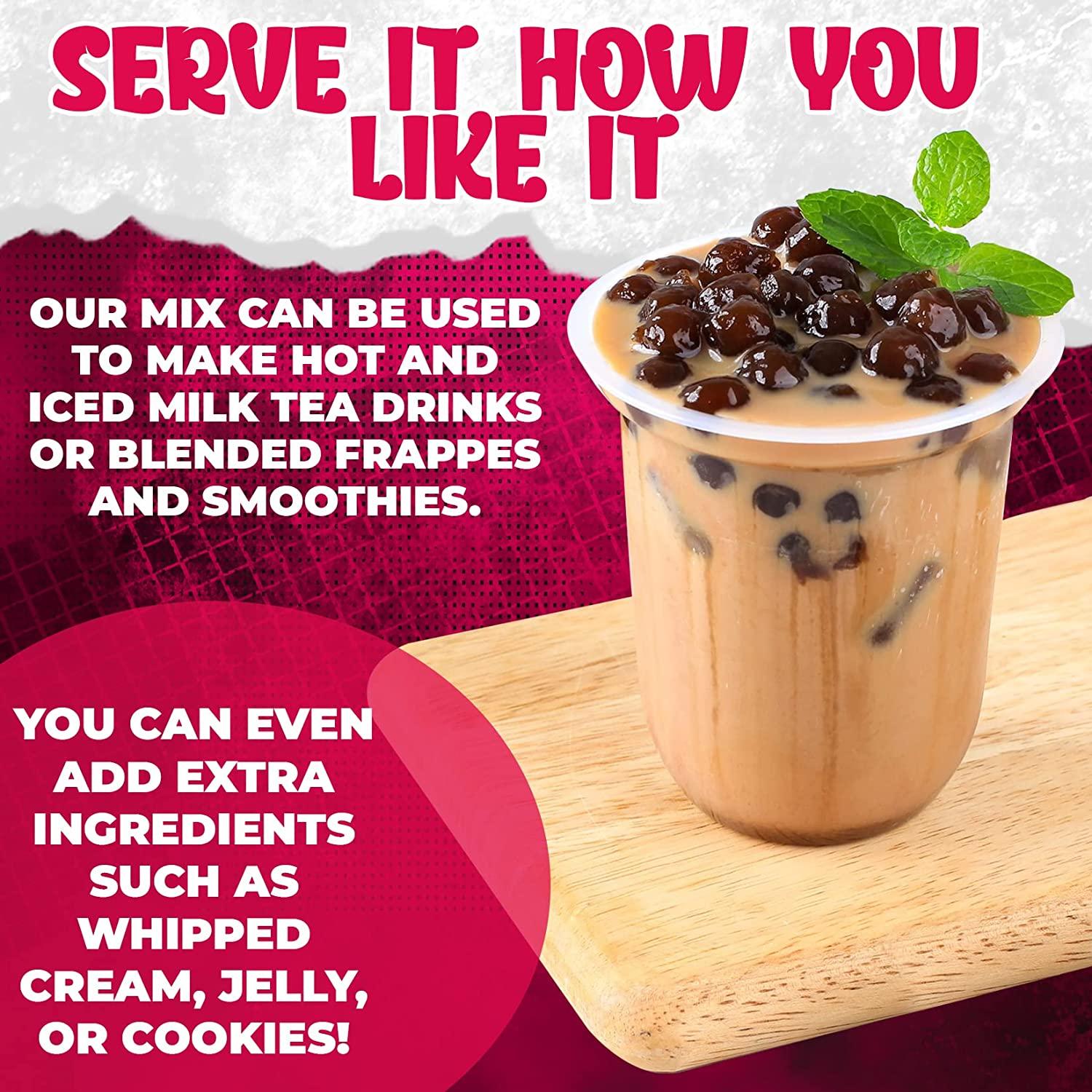 Fusion Select 5 Packs Authentic Instant Brown Sugar Boba Tea Kit with