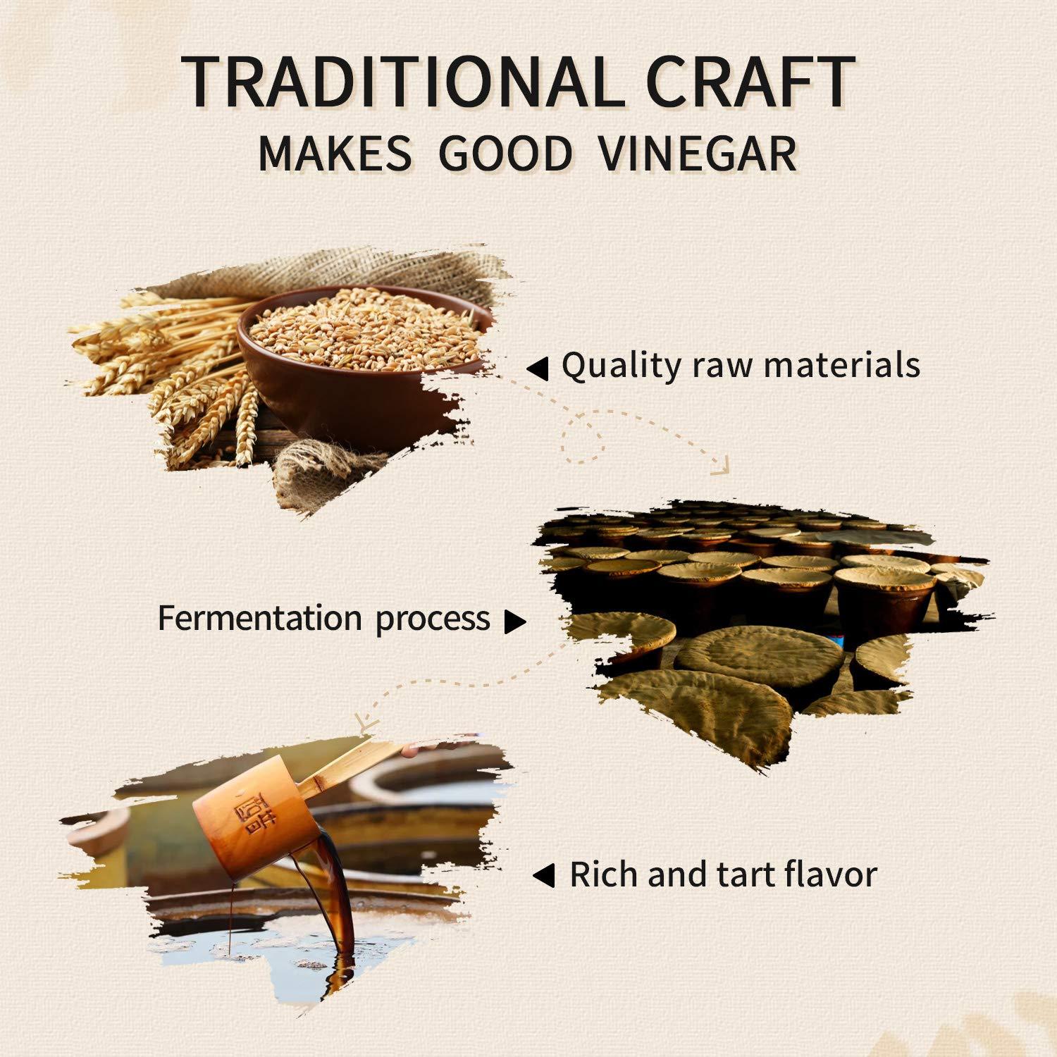 52USA Chinese Black Vinegar, 3 Years Mature Aged Black Rice Vinegar